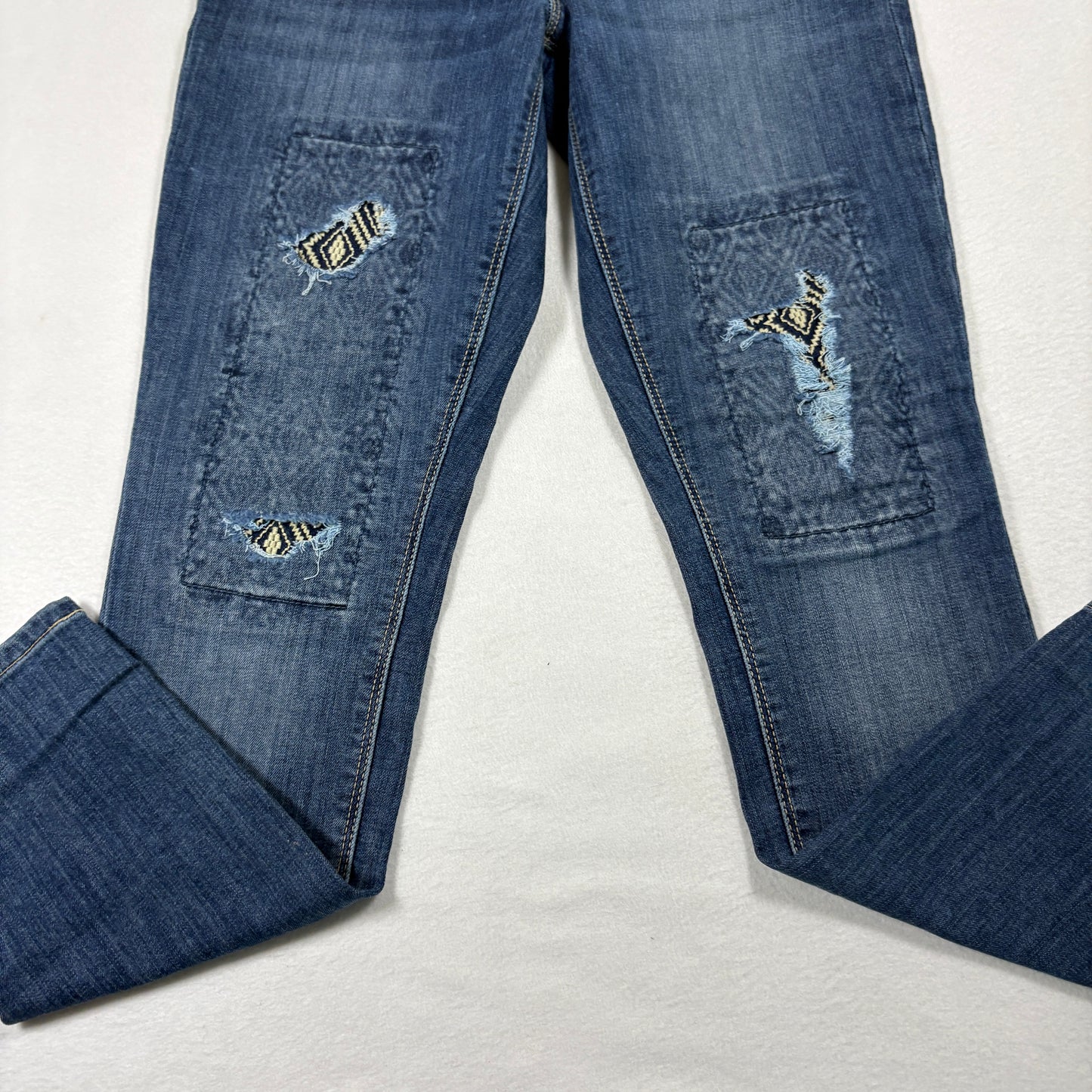 Guess Womens Jeans 28 High Rise Skinny Tahiana Fit Distressed Blue Denim Y2K