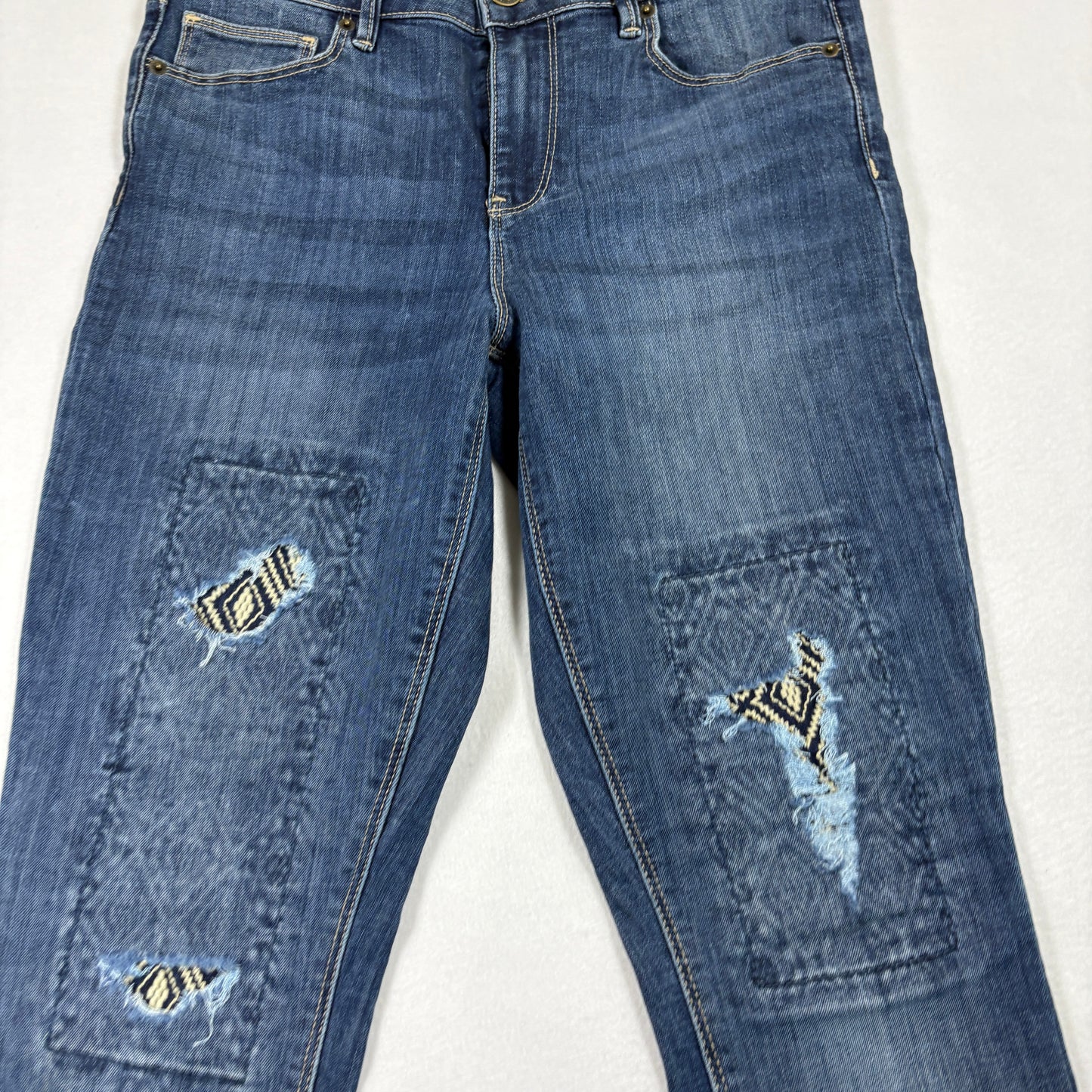 Guess Womens Jeans 28 High Rise Skinny Tahiana Fit Distressed Blue Denim Y2K