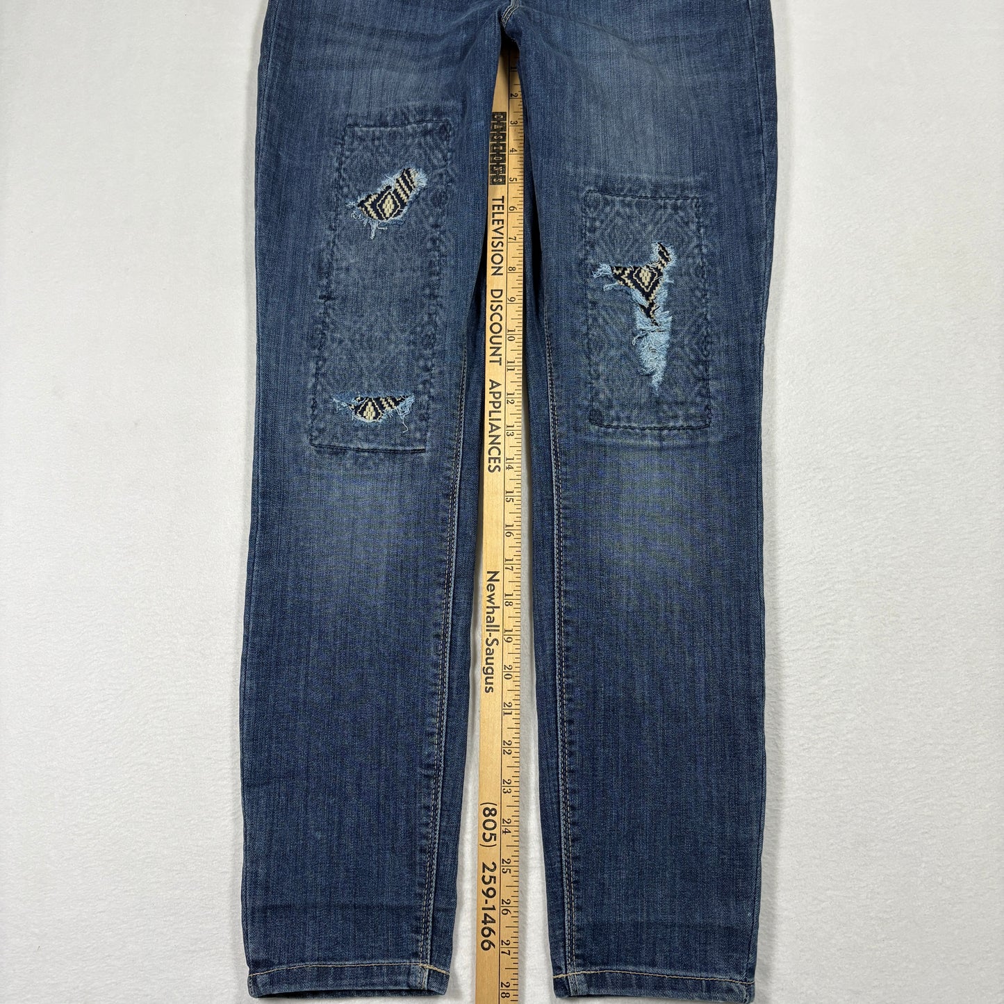 Guess Womens Jeans 28 High Rise Skinny Tahiana Fit Distressed Blue Denim Y2K