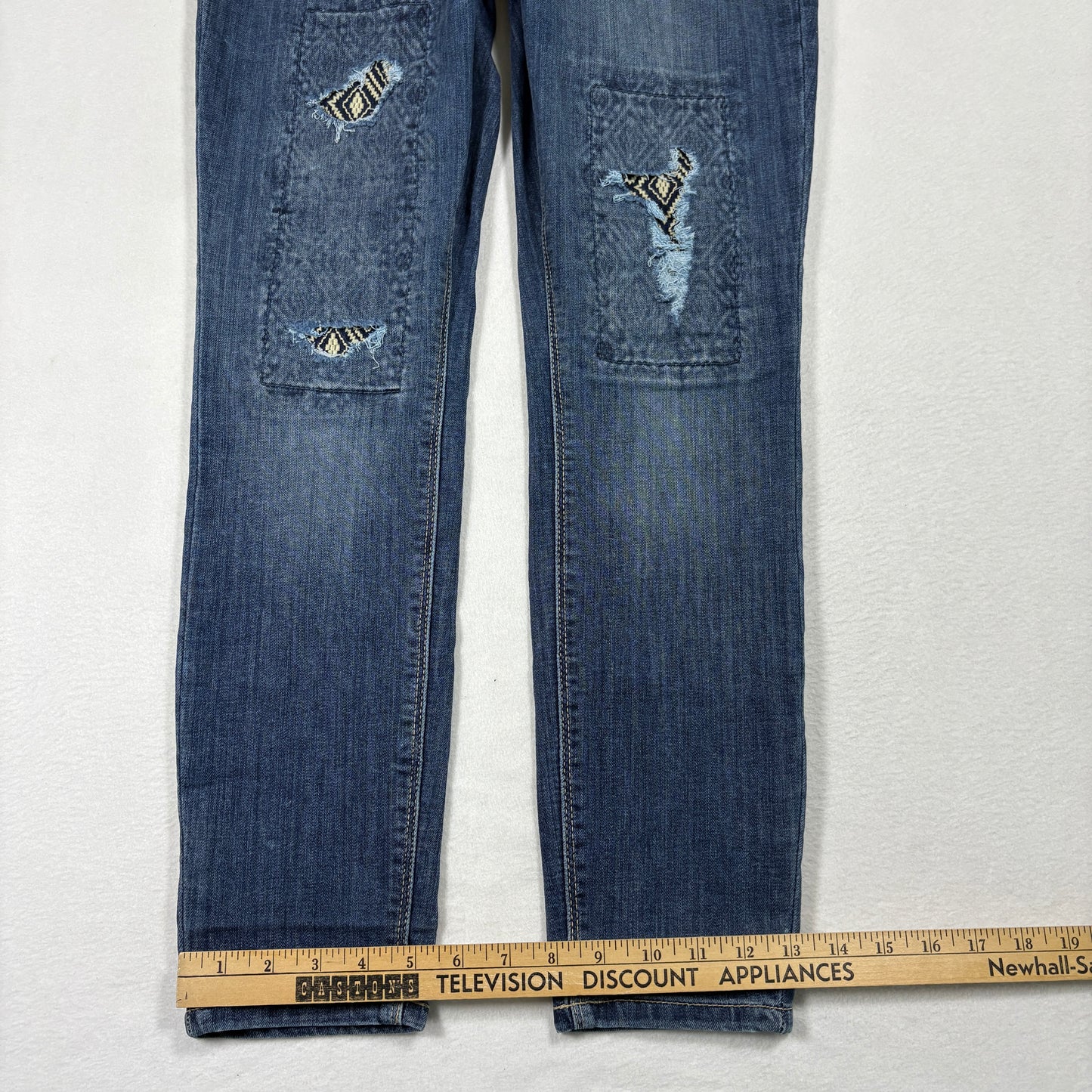 Guess Womens Jeans 28 High Rise Skinny Tahiana Fit Distressed Blue Denim Y2K