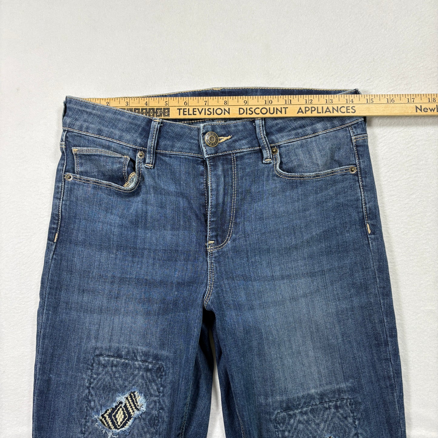 Guess Womens Jeans 28 High Rise Skinny Tahiana Fit Distressed Blue Denim Y2K