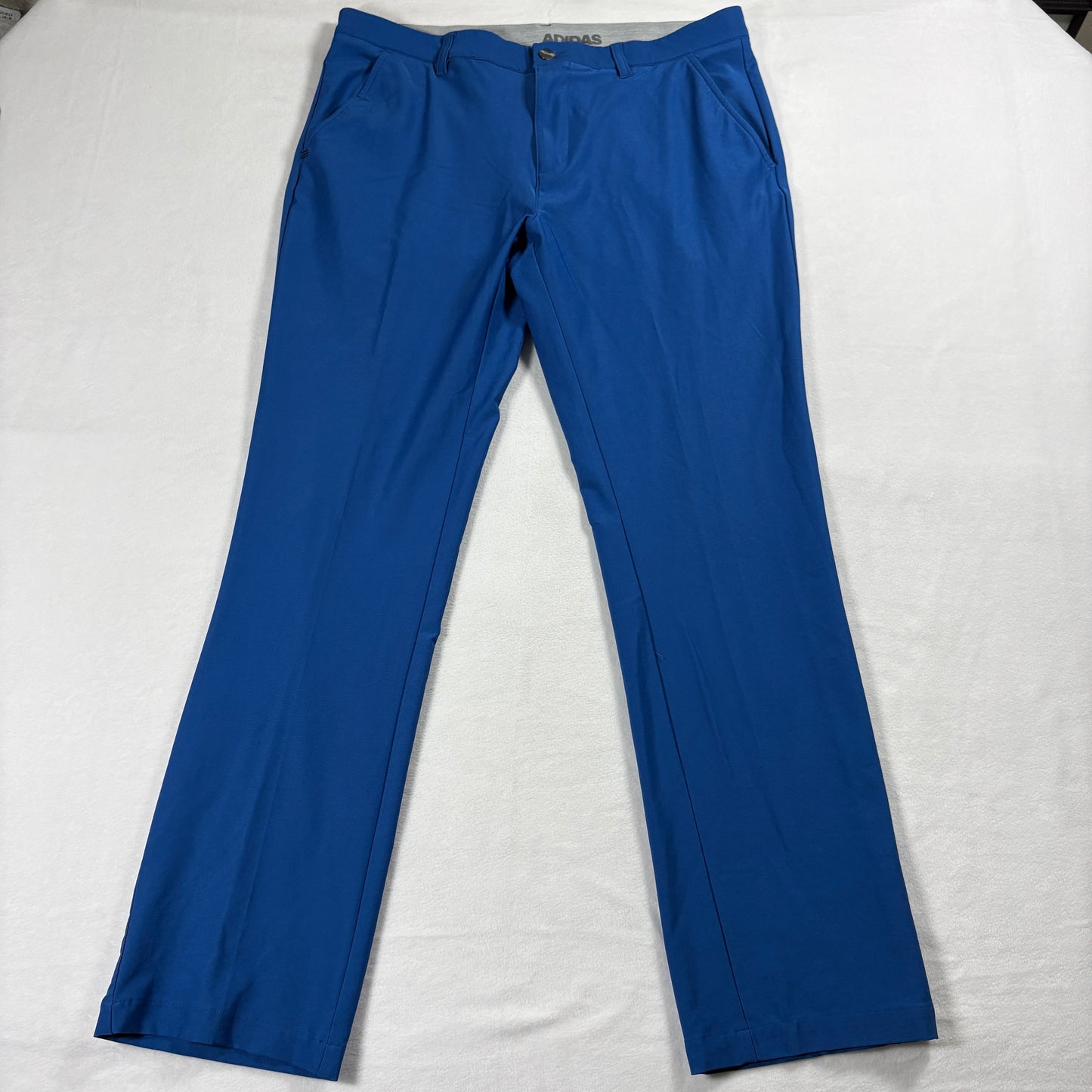 Adidas Mens Pants 34x32 Blue Stretch Golf Performance Casual Lightweight Fit Pro