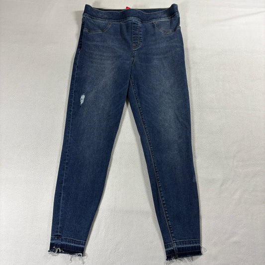 SPANX Distressed Pull On Skinny Jeans XL Blue Stretch Jegging Fits 30x27