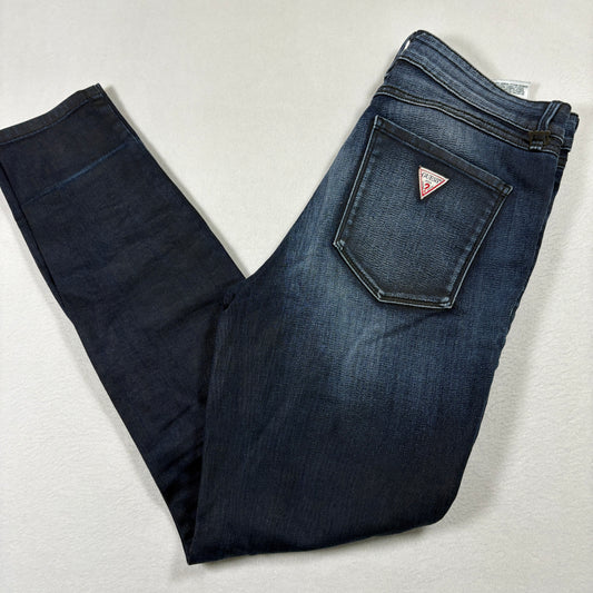 Guess Womens Jeans 31 1981 Skinny Dark Wash Stretch Blue Denim Vintage Y2K