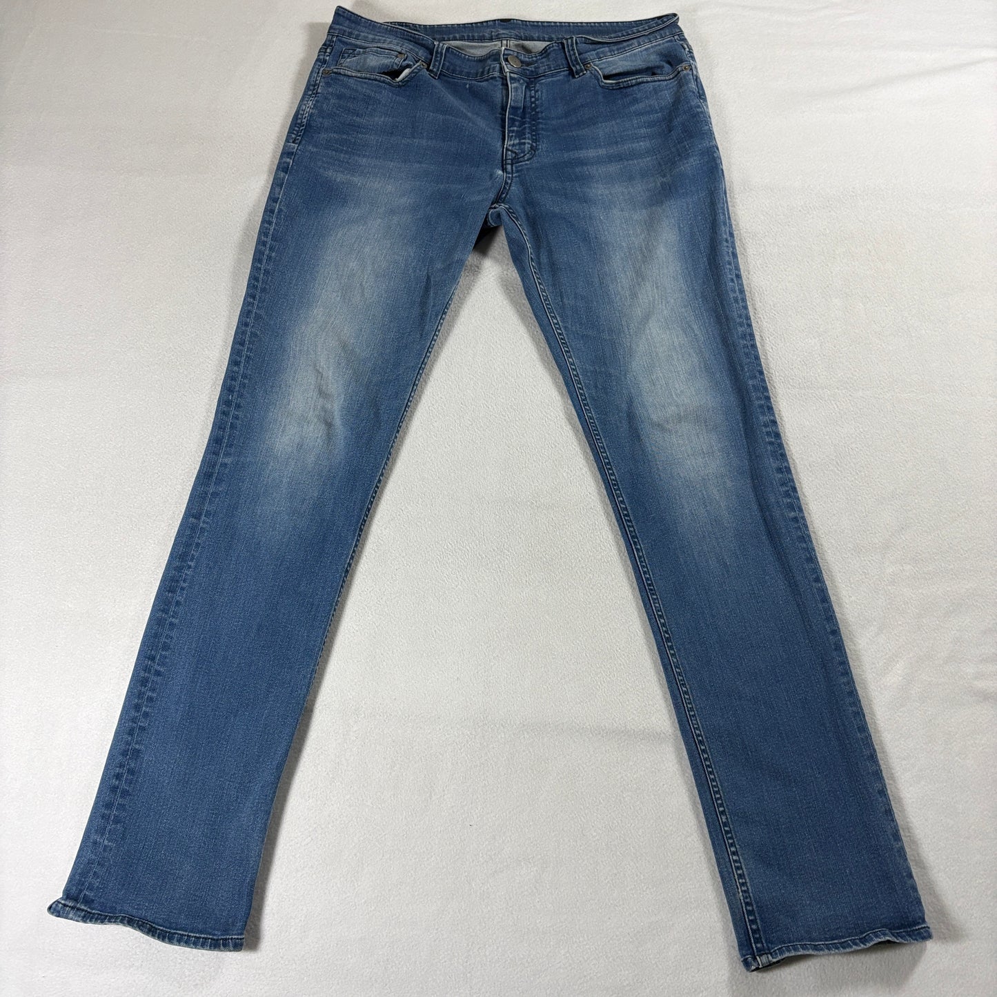 Calvin Klein Skinny Jeans 33x34 Mens Blue Stretch Denim CK Fits Like 35x33