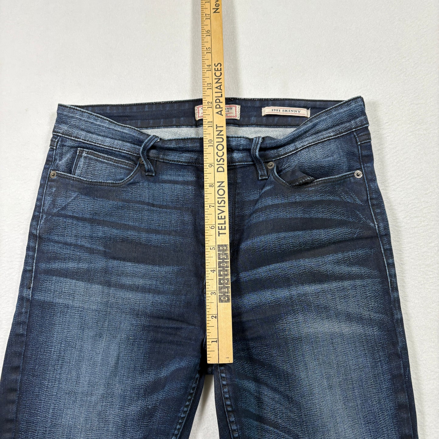 Guess Womens Jeans 31 1981 Skinny Dark Wash Stretch Blue Denim Vintage Y2K