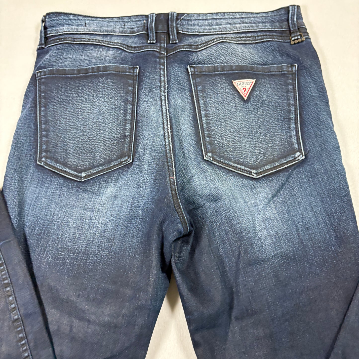 Guess Womens Jeans 31 1981 Skinny Dark Wash Stretch Blue Denim Vintage Y2K