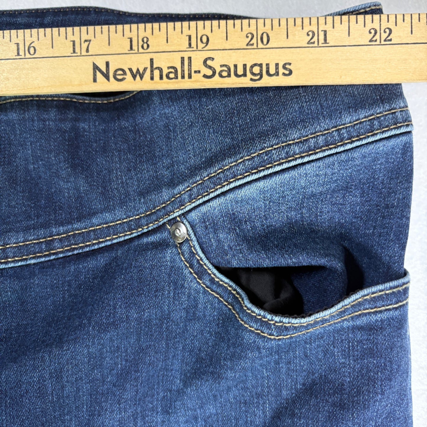 Lane Bryant Women’s 26W Dark Wash Bootcut Jeans Button Fly Studded Plus Size