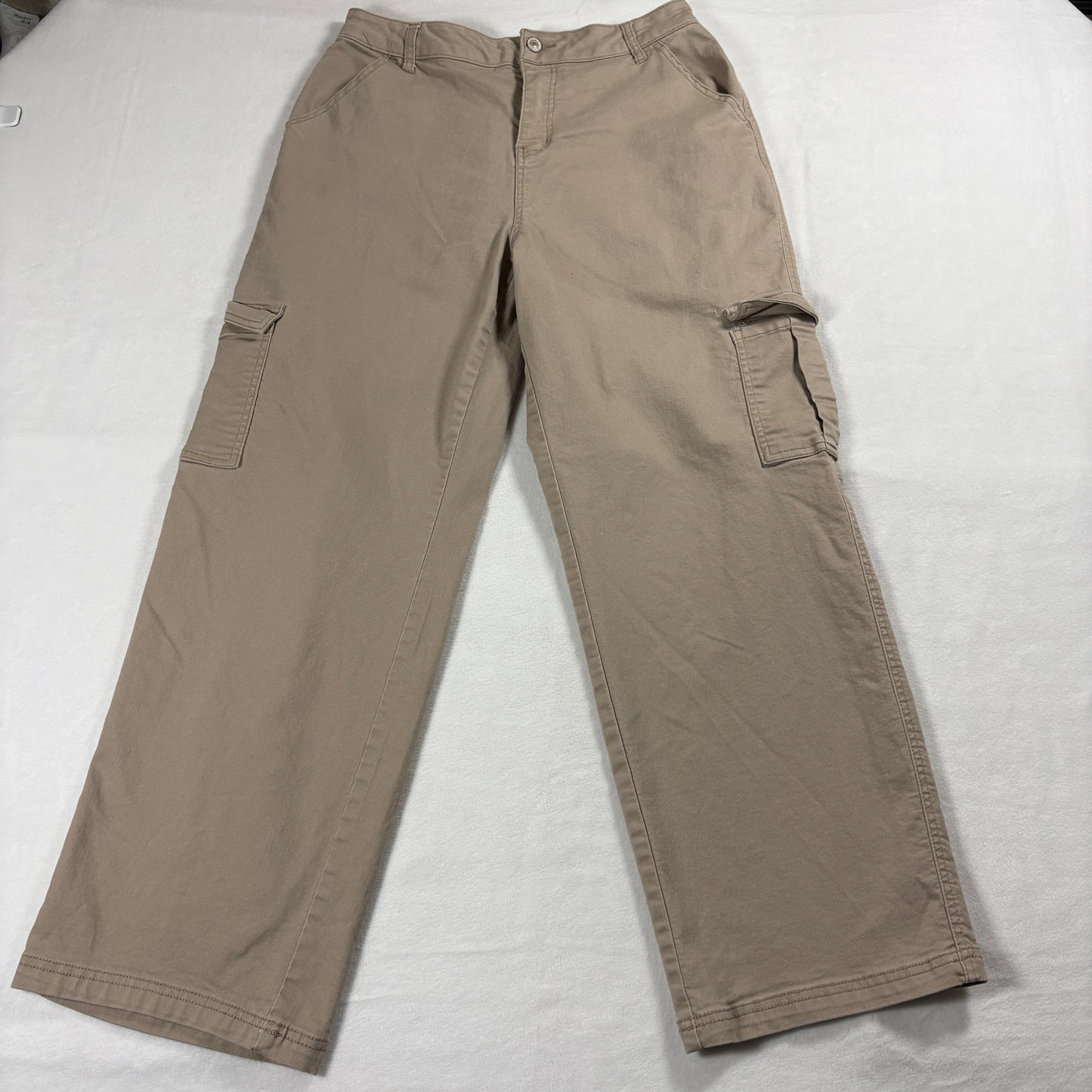 Wax Jean Pants Womens 11 30 Tan Cargo Utility Casual Straight Leg Wear Style Fit