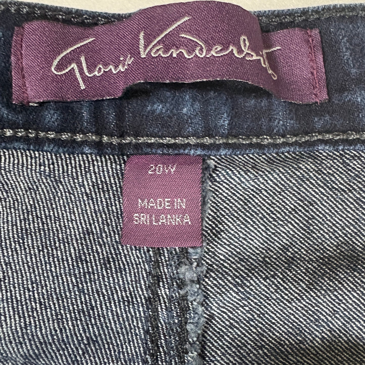 Gloria Vanderbilt Amanda Women’s 20W Dark Wash Bootcut Jeans Plus Size Denim