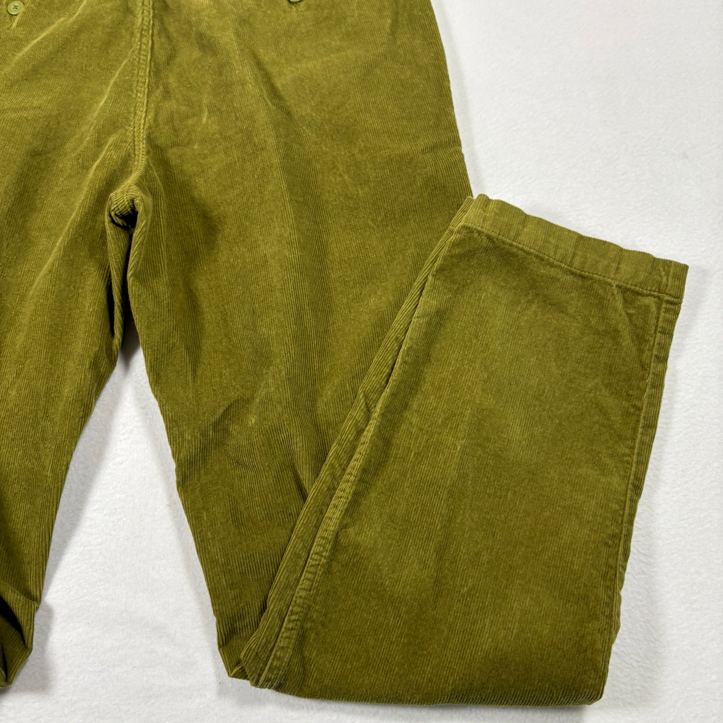 Vans Mens Pants 34 Authentic Chino Relaxed Fit Olive Green Corduroy Skate Y2K