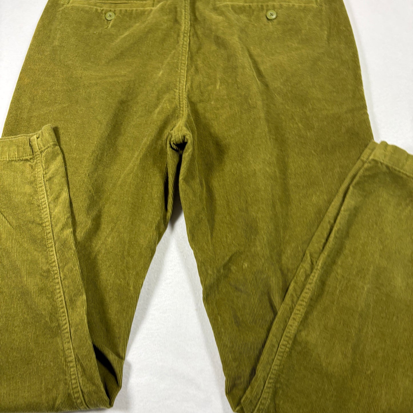 Vans Mens Pants 34 Authentic Chino Relaxed Fit Olive Green Corduroy Skate Y2K