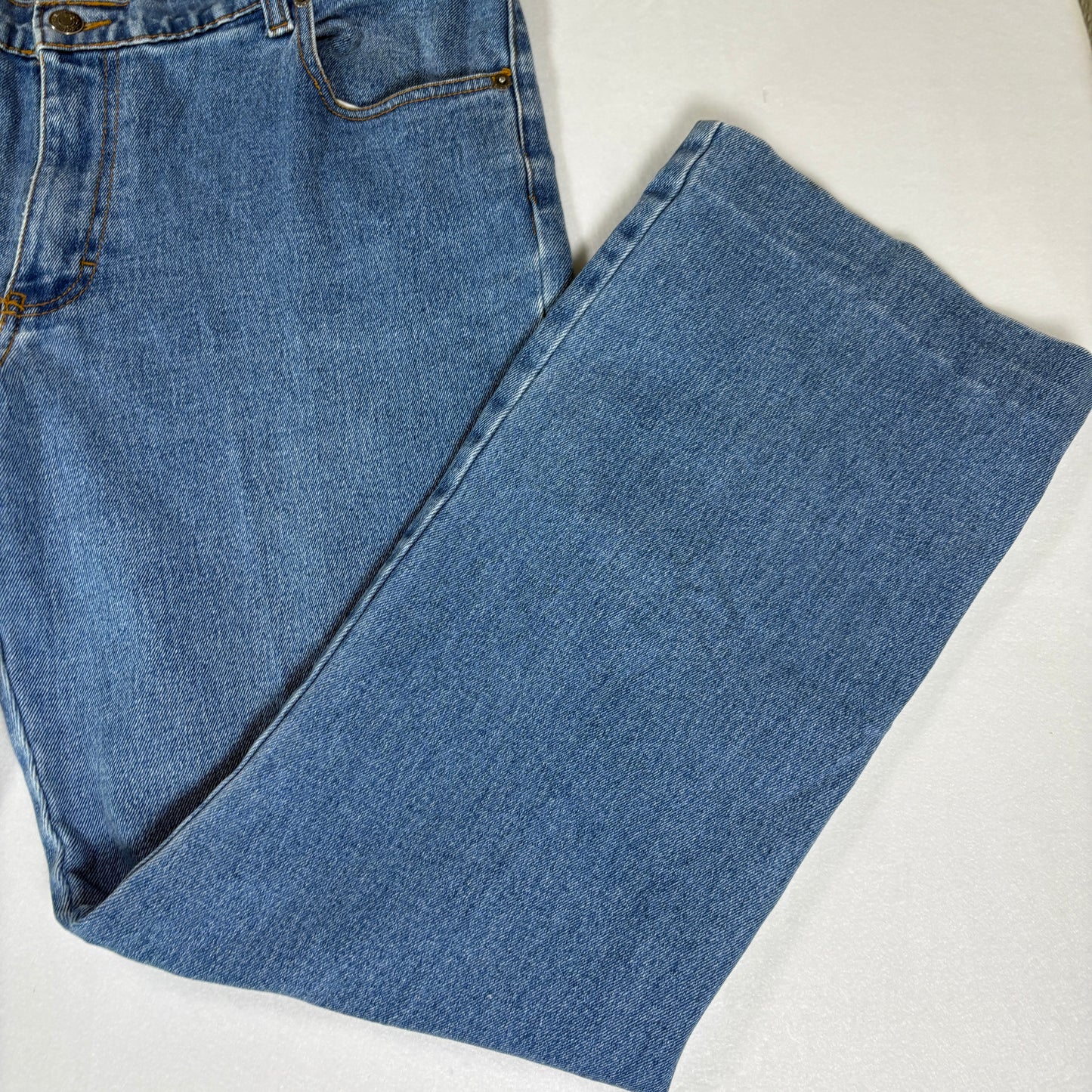 Jordache Women’s 15/16 Stretch Light Wash Bootcut Jeans Blue Denim Baggy Fit