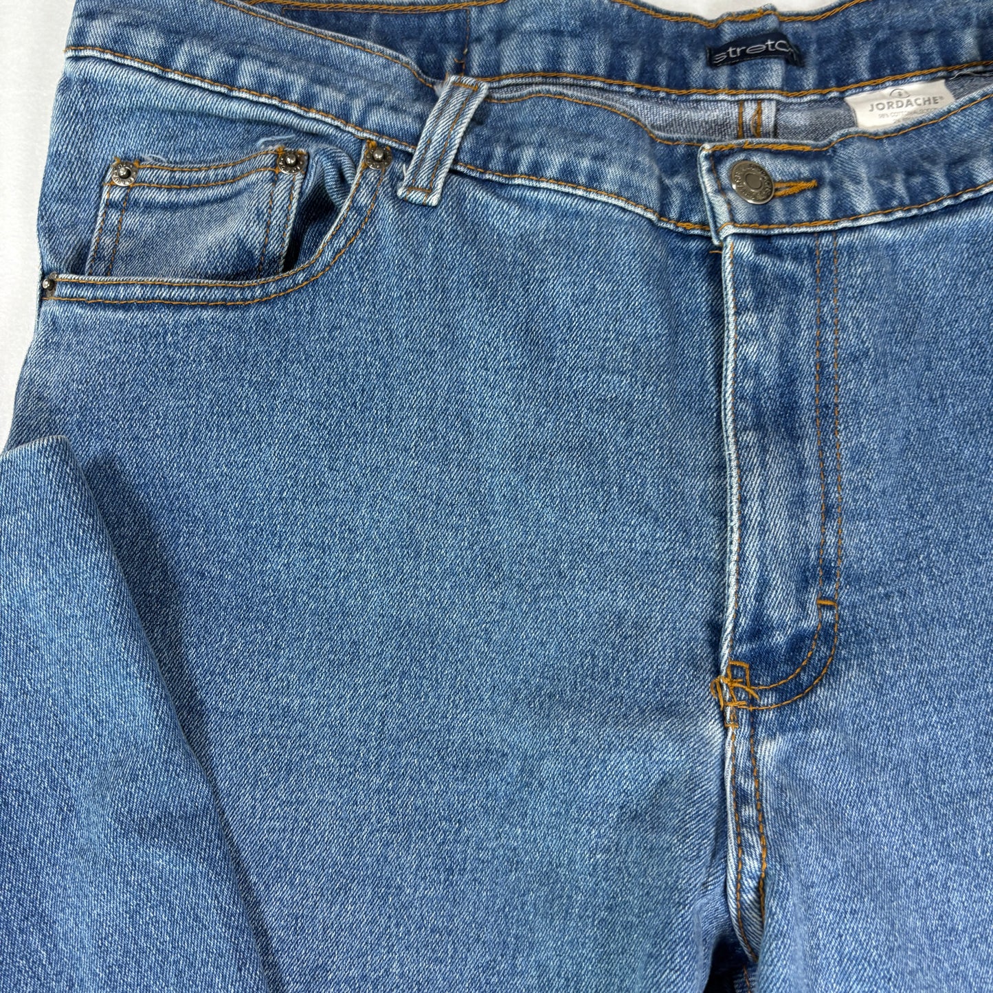 Jordache Women’s 15/16 Stretch Light Wash Bootcut Jeans Blue Denim Baggy Fit