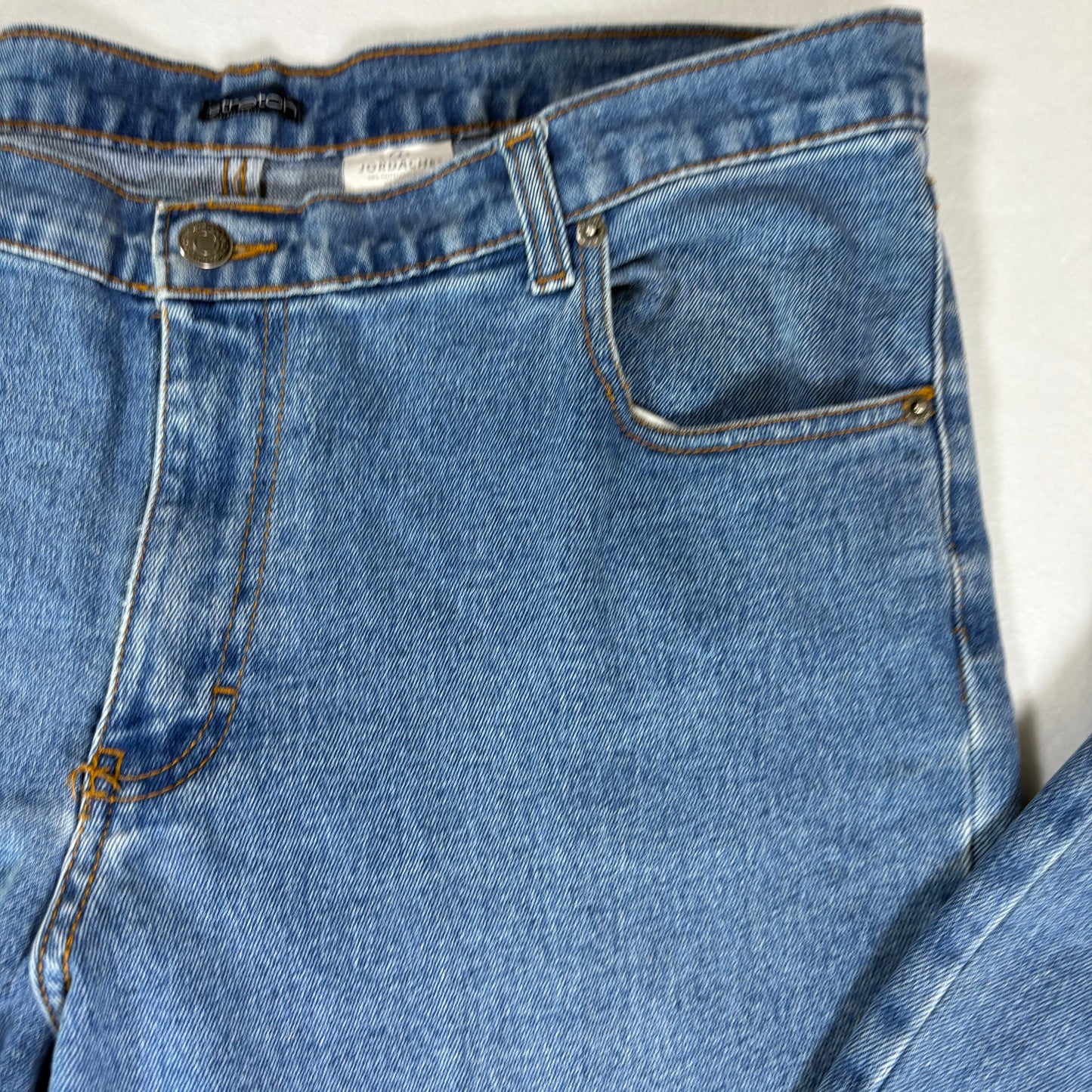 Jordache Women’s 15/16 Stretch Light Wash Bootcut Jeans Blue Denim Baggy Fit