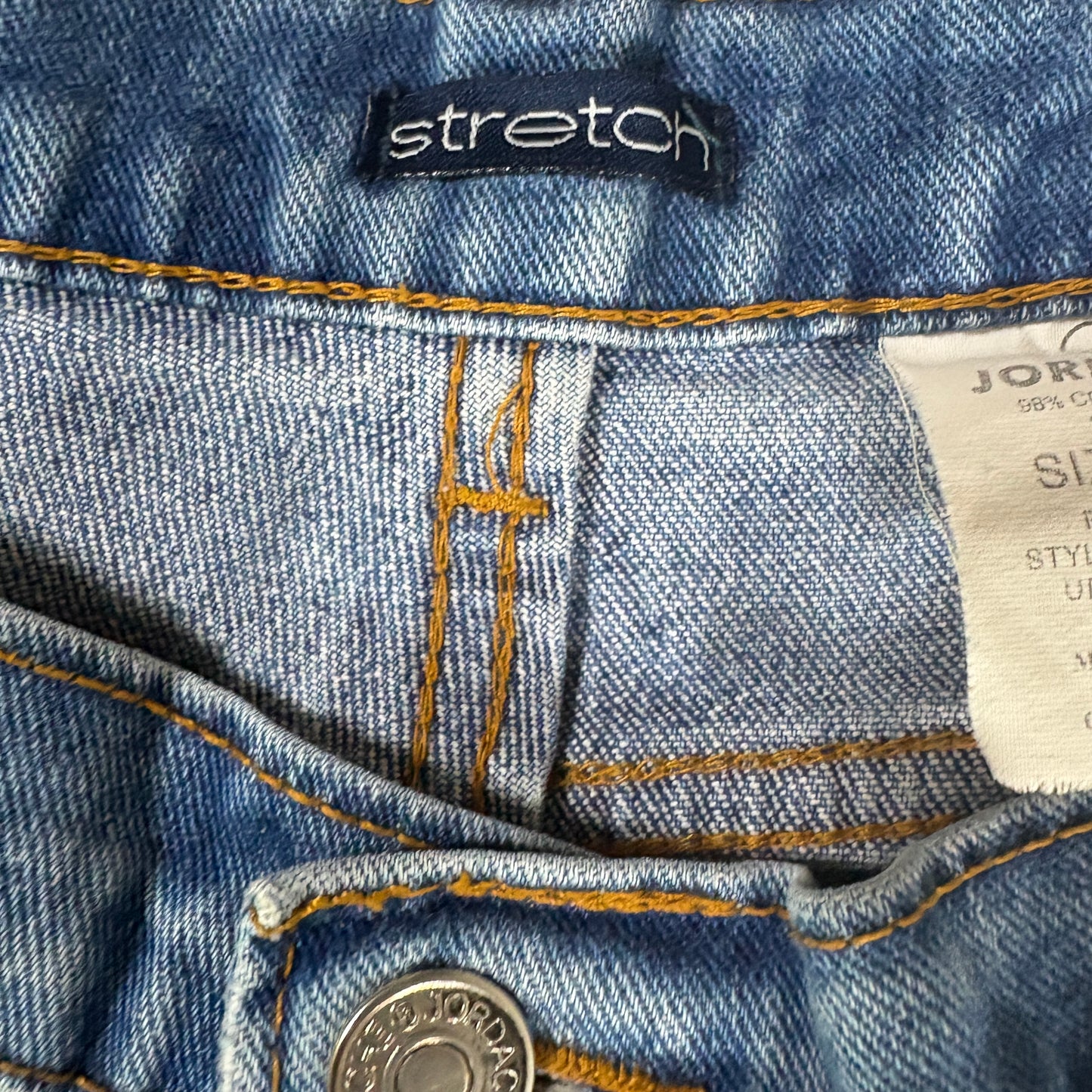 Jordache Women’s 15/16 Stretch Light Wash Bootcut Jeans Blue Denim Baggy Fit