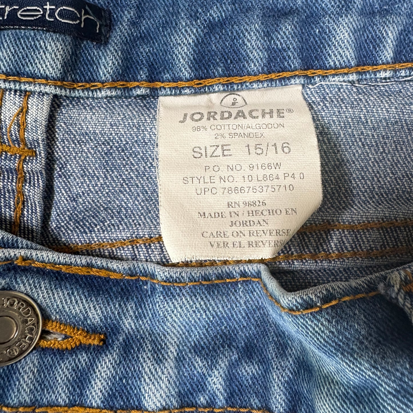 Jordache Women’s 15/16 Stretch Light Wash Bootcut Jeans Blue Denim Baggy Fit