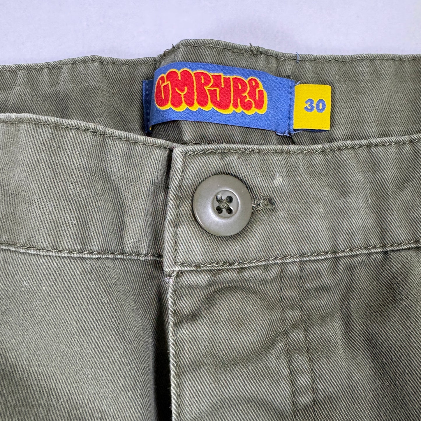 Empyre Mens Pants 30 Cargo Olive Green Utility Workwear Skate Y2K Streetwear