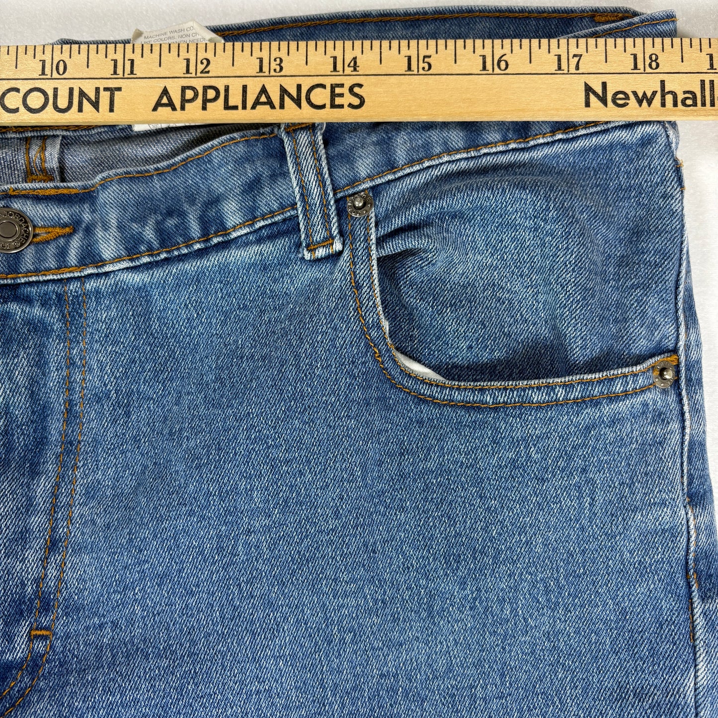 Jordache Women’s 15/16 Stretch Light Wash Bootcut Jeans Blue Denim Baggy Fit