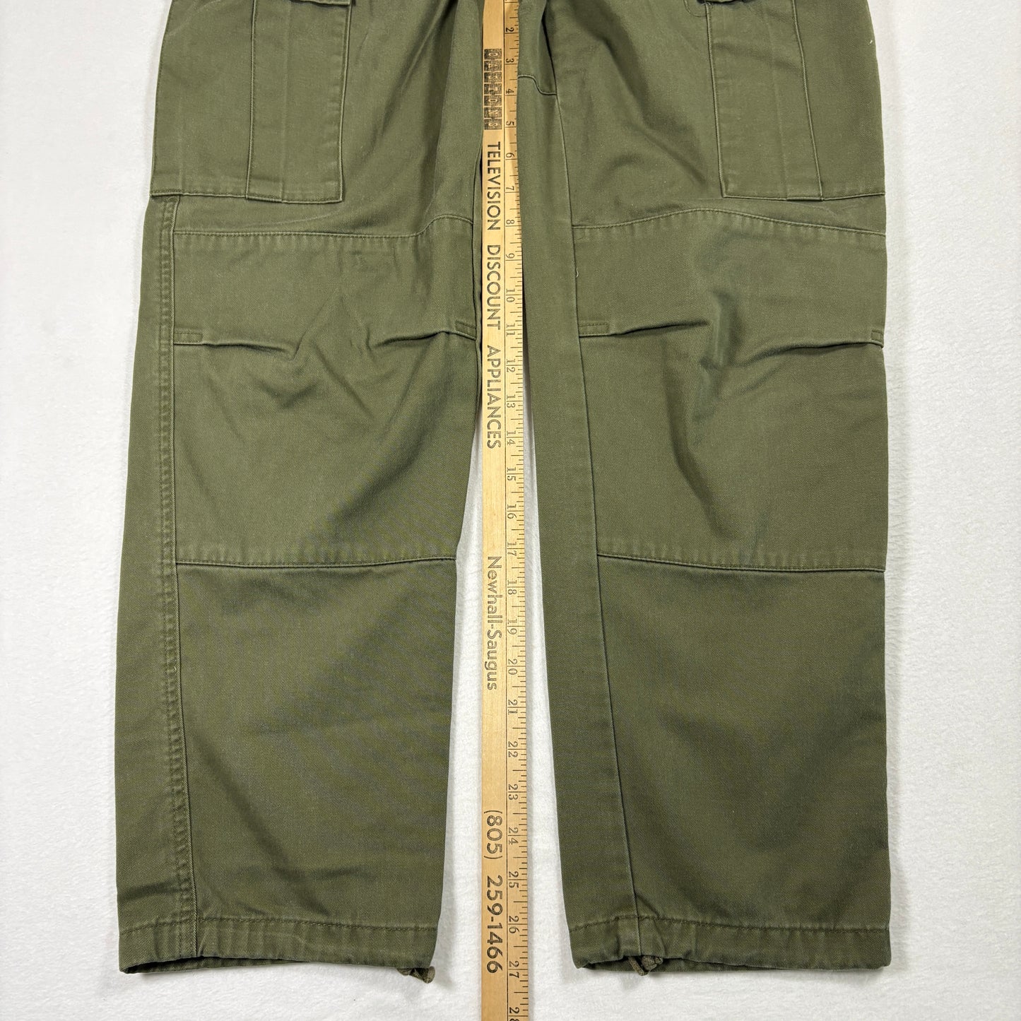 Empyre Mens Pants 30 Cargo Olive Green Utility Workwear Skate Y2K Streetwear