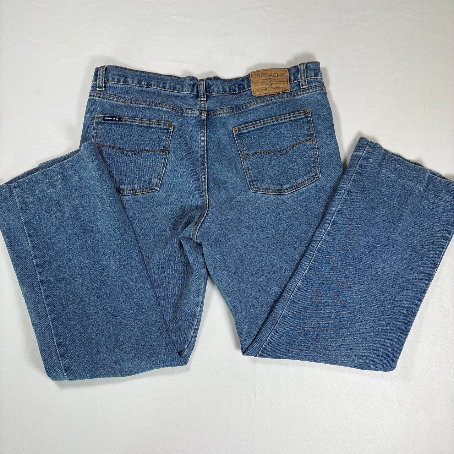 Jordache Women’s 15/16 Stretch Light Wash Bootcut Jeans Blue Denim Baggy Fit