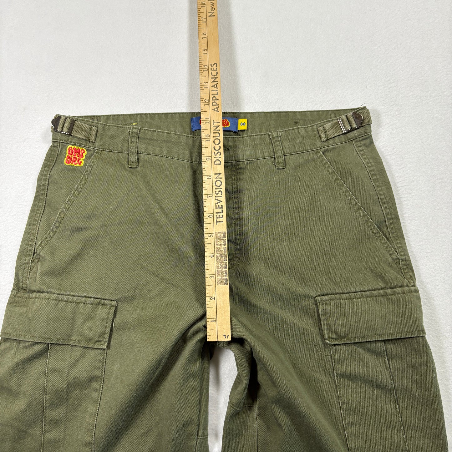 Empyre Mens Pants 30 Cargo Olive Green Utility Workwear Skate Y2K Streetwear