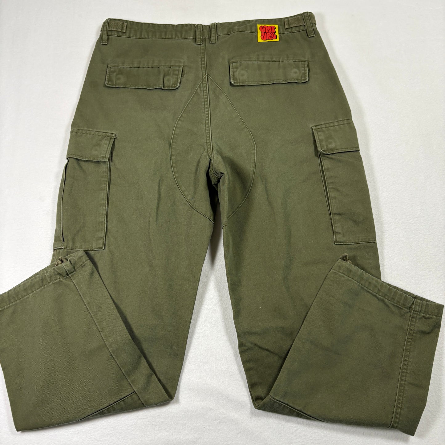 Empyre Mens Pants 30 Cargo Olive Green Utility Workwear Skate Y2K Streetwear