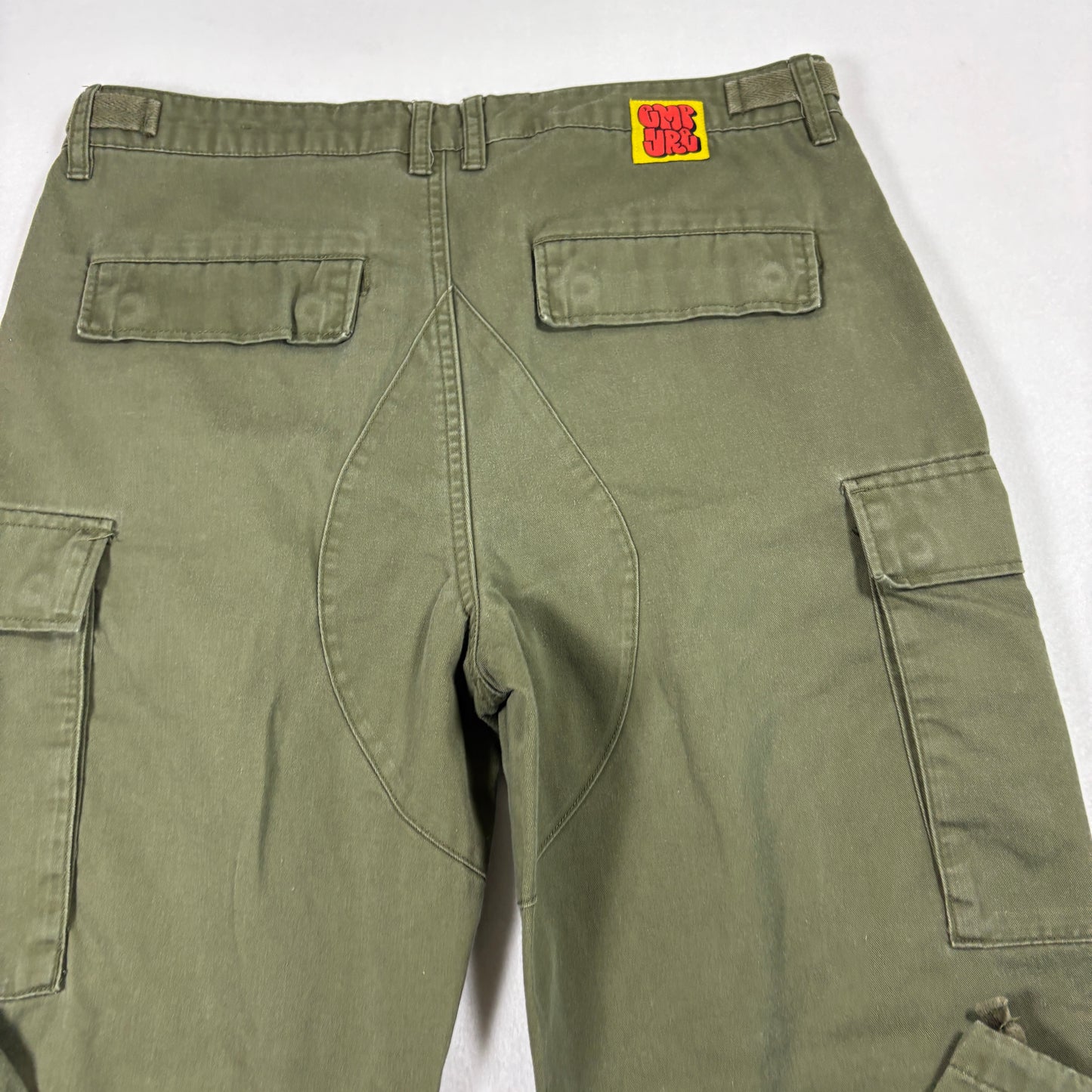Empyre Mens Pants 30 Cargo Olive Green Utility Workwear Skate Y2K Streetwear