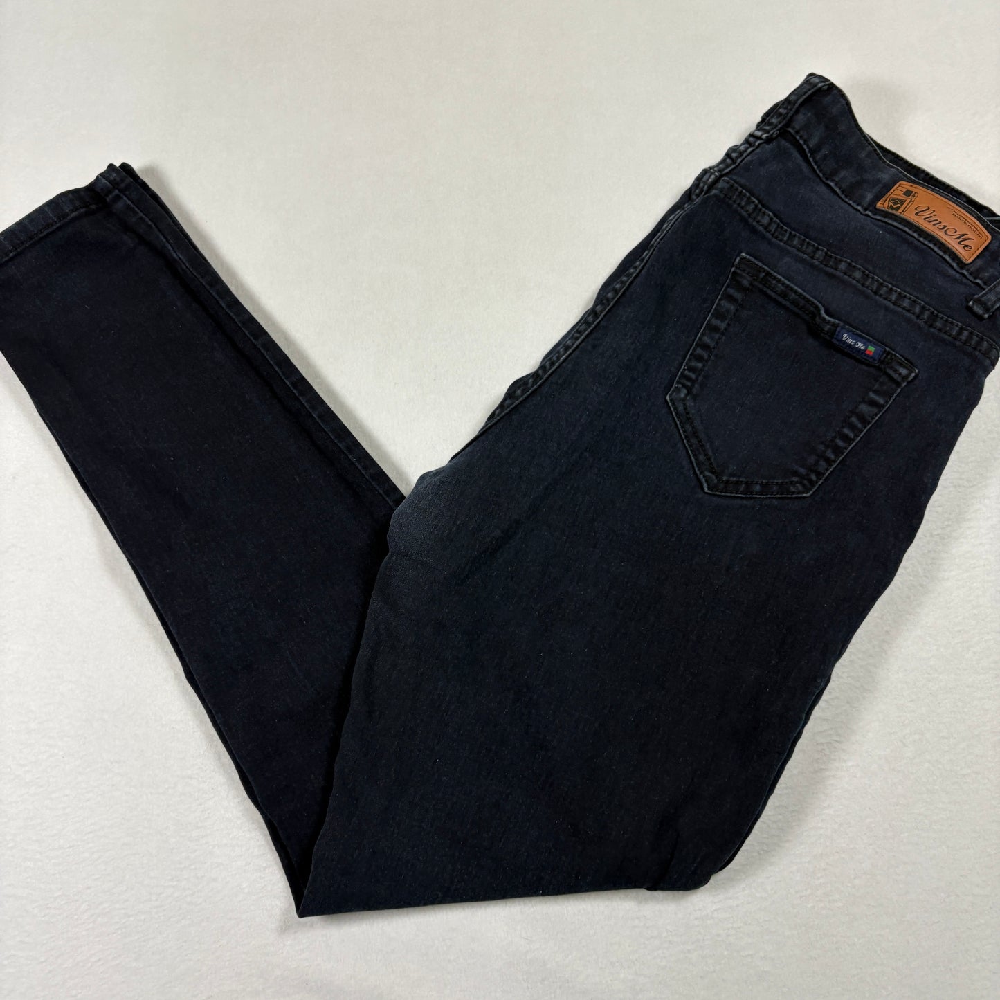 Vins Me Womens Jeans 13 Black Denim Stretch Skinny High Rise Y2K Grunge