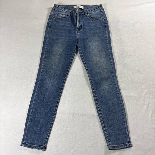 Klique B Womens Size 7 Skinny Jeans Blue Stretch Mid Rise Jegging Denim 28x26