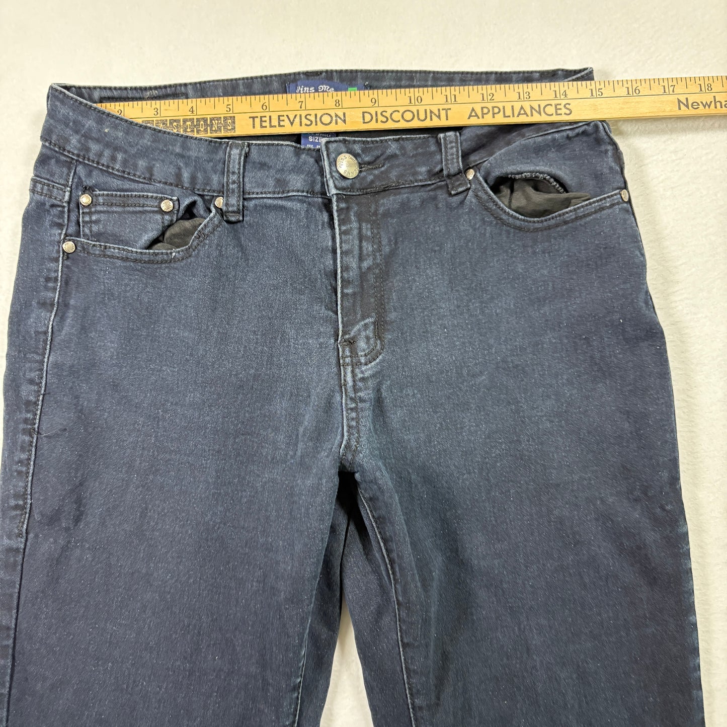 Vins Me Womens Jeans 13 Black Denim Stretch Skinny High Rise Y2K Grunge