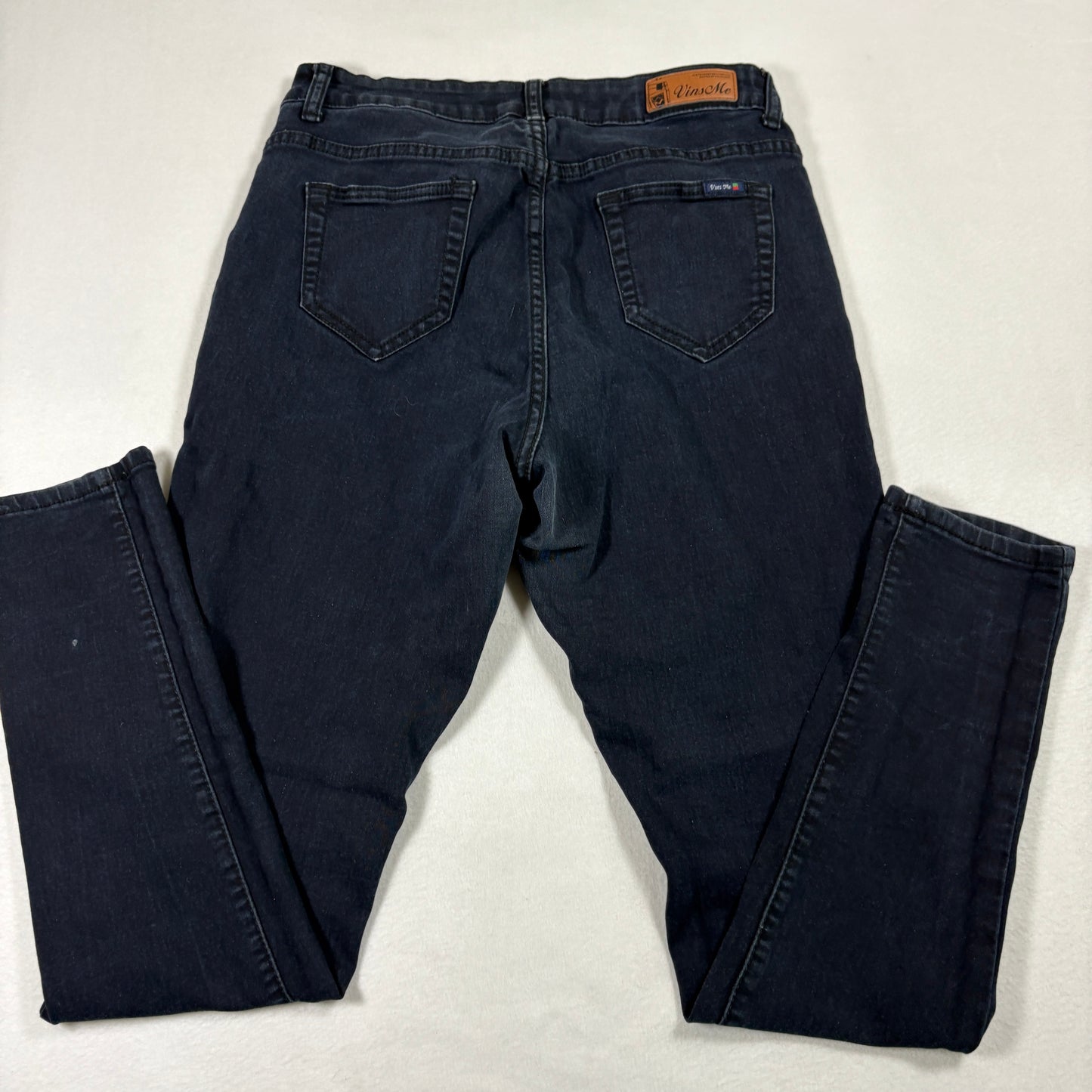 Vins Me Womens Jeans 13 Black Denim Stretch Skinny High Rise Y2K Grunge