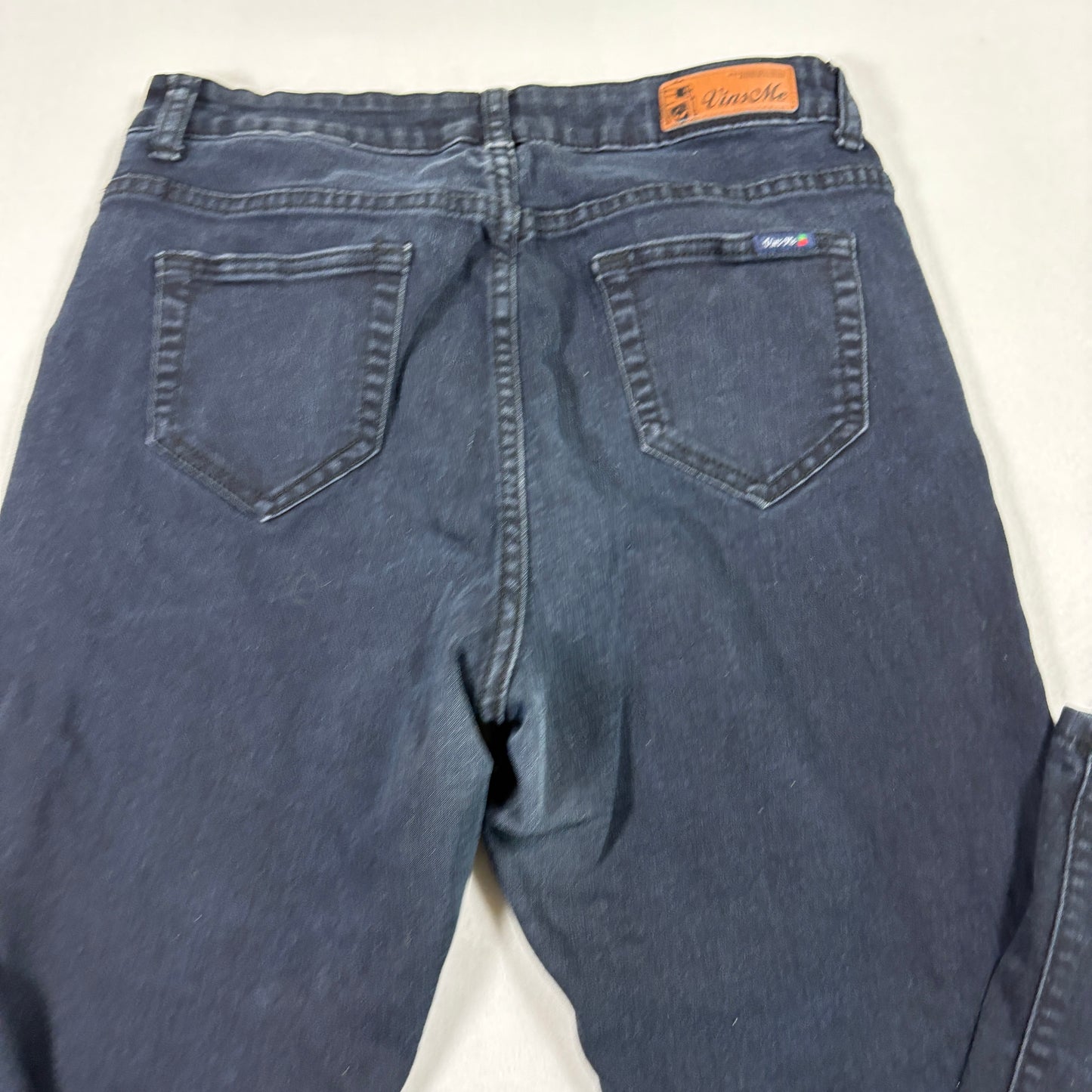 Vins Me Womens Jeans 13 Black Denim Stretch Skinny High Rise Y2K Grunge