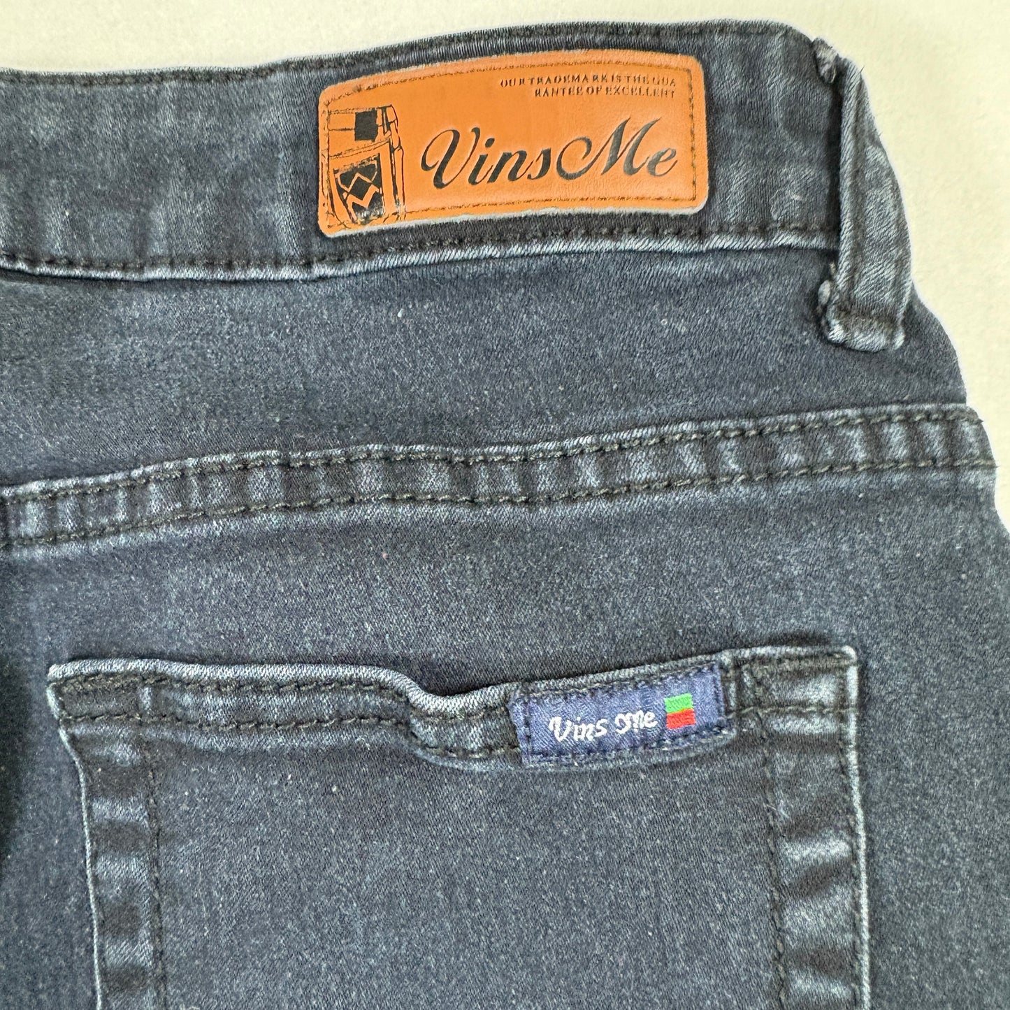 Vins Me Womens Jeans 13 Black Denim Stretch Skinny High Rise Y2K Grunge