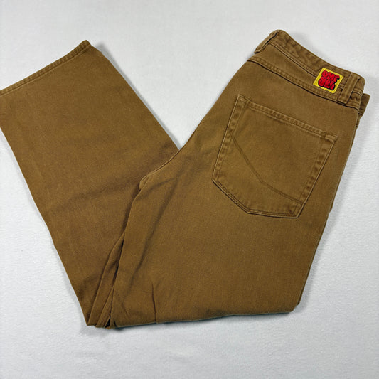 Empyre Mens Pants 32 Brown Denim Jeans Straight Fit Workwear Skate Y2K Grunge