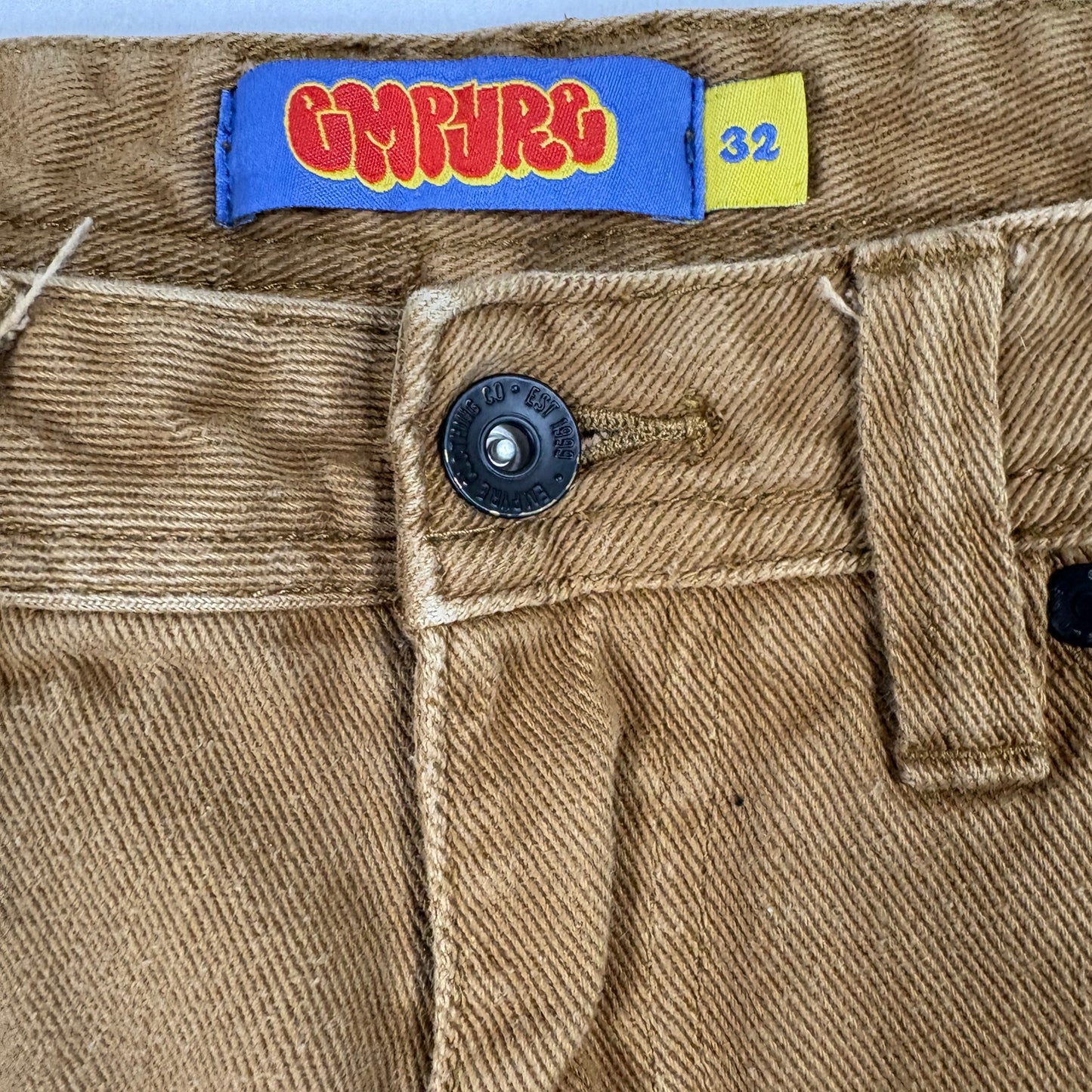 Empyre Mens Pants 32 Brown Denim Jeans Straight Fit Workwear Skate Y2K Grunge
