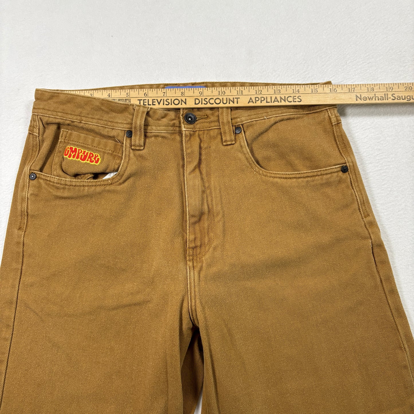 Empyre Mens Pants 32 Brown Denim Jeans Straight Fit Workwear Skate Y2K Grunge