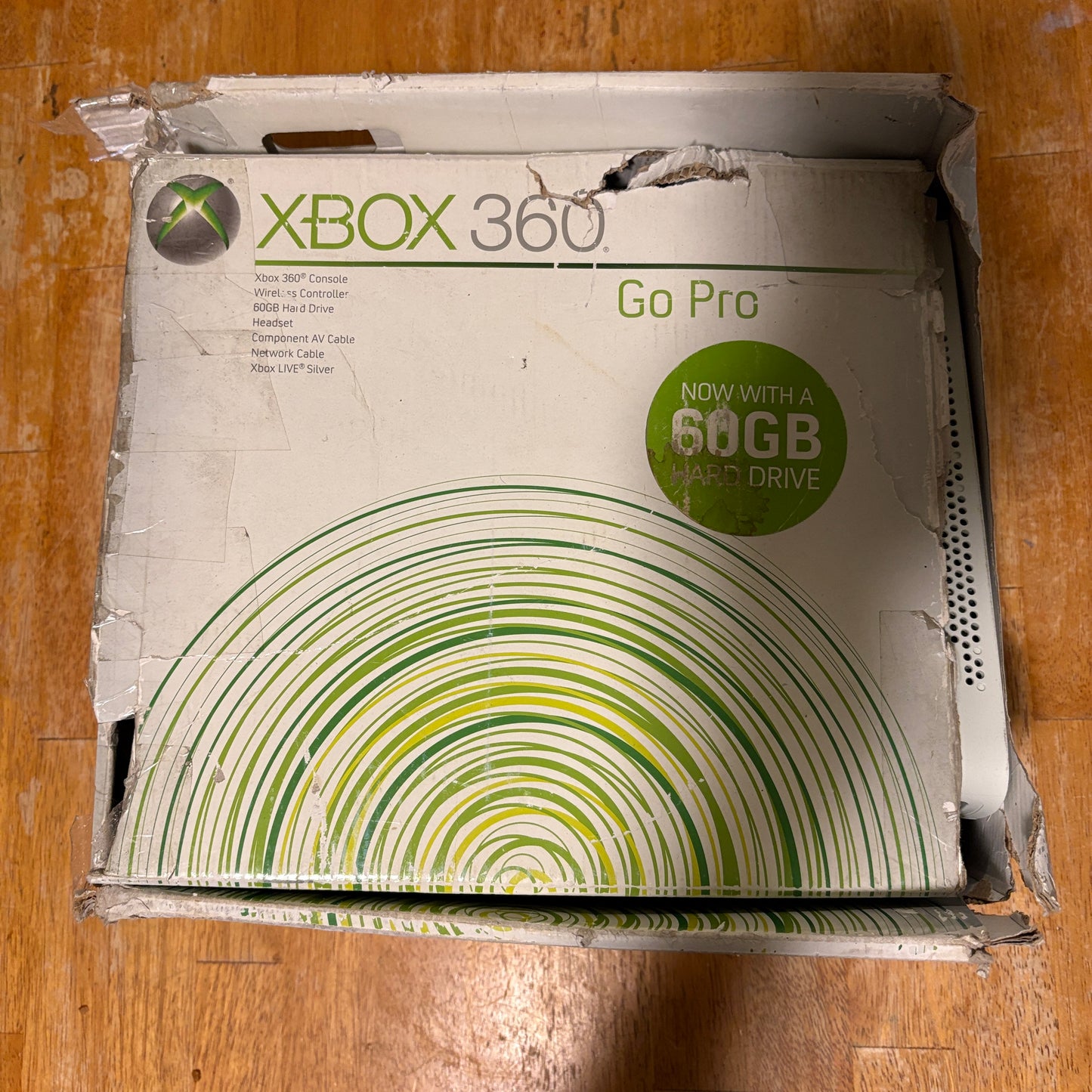 Xbox 360 Console Bundle 60GB Box Blue Faceplate Intercooler Cords Tested Works