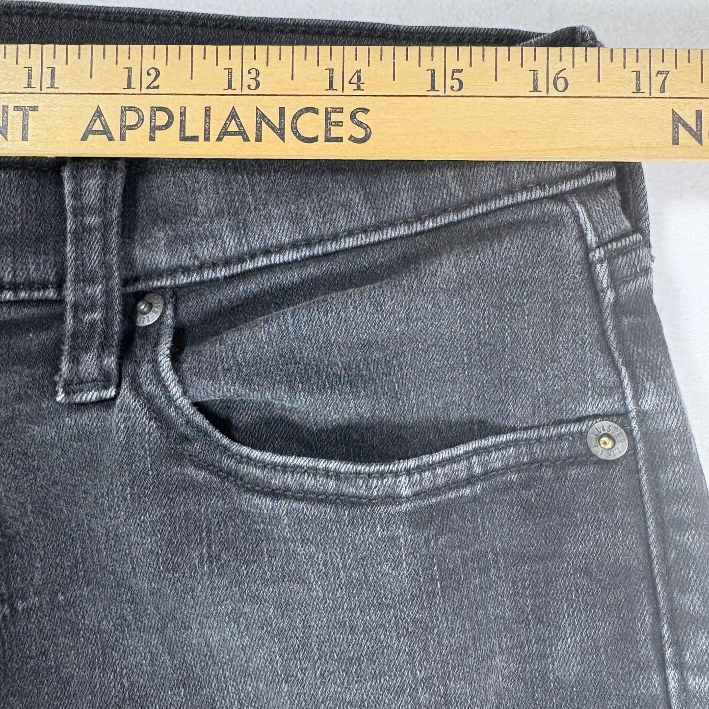 Hollister Men’s 32x32 Black Jeans Straight Advanced Stretch Denim Dark Wash