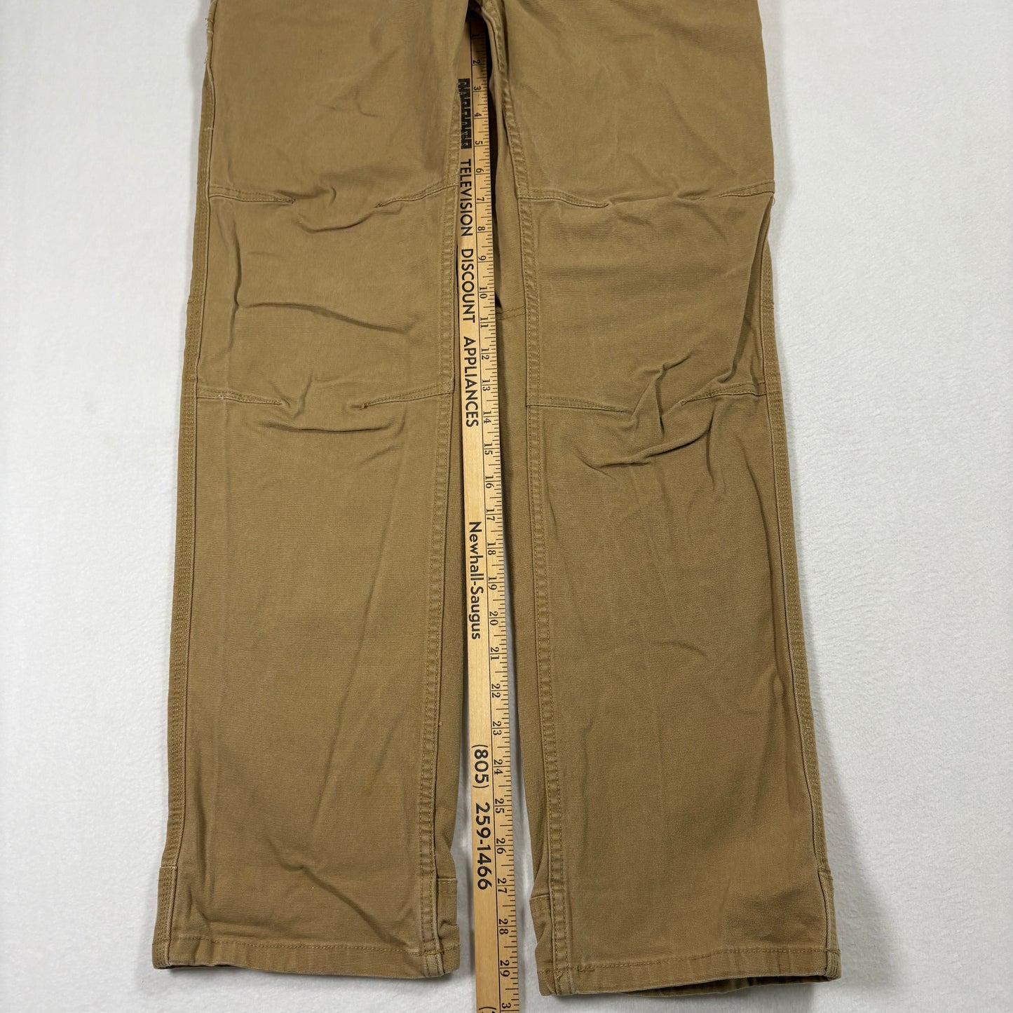 Eddie Bauer Mens Pants 32x32 Relaxed Fit Brown Canvas Utility Workwear Outdoor