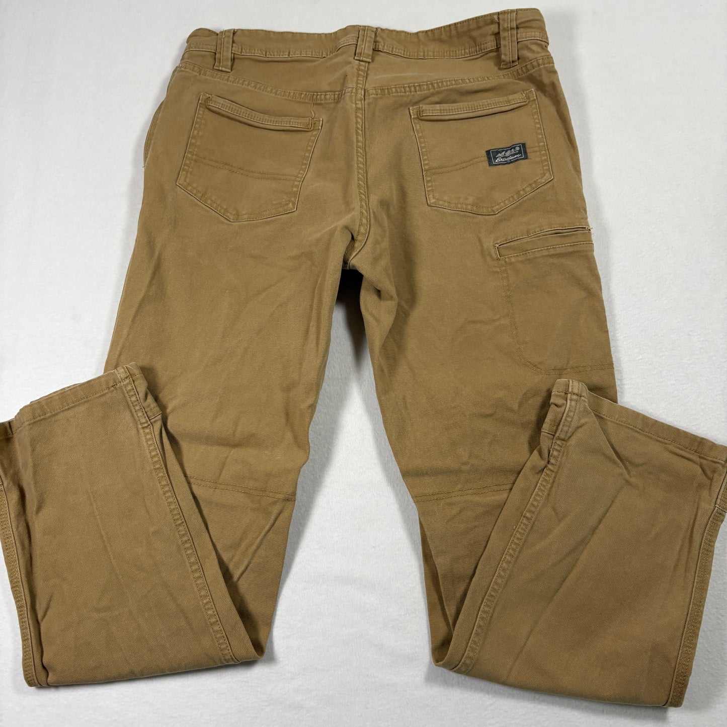 Eddie Bauer Mens Pants 32x32 Relaxed Fit Brown Canvas Utility Workwear Outdoor