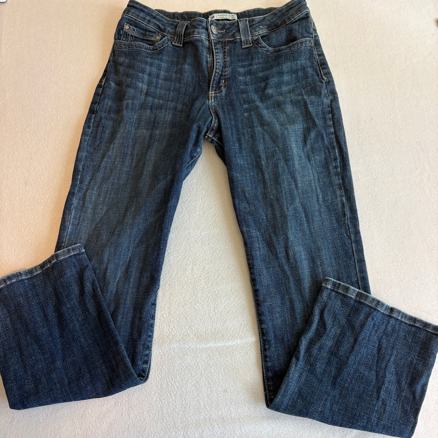 Lee Slender Secret Jeans Womens 10 Blue Dark Wash Bootcut Stretch Denim