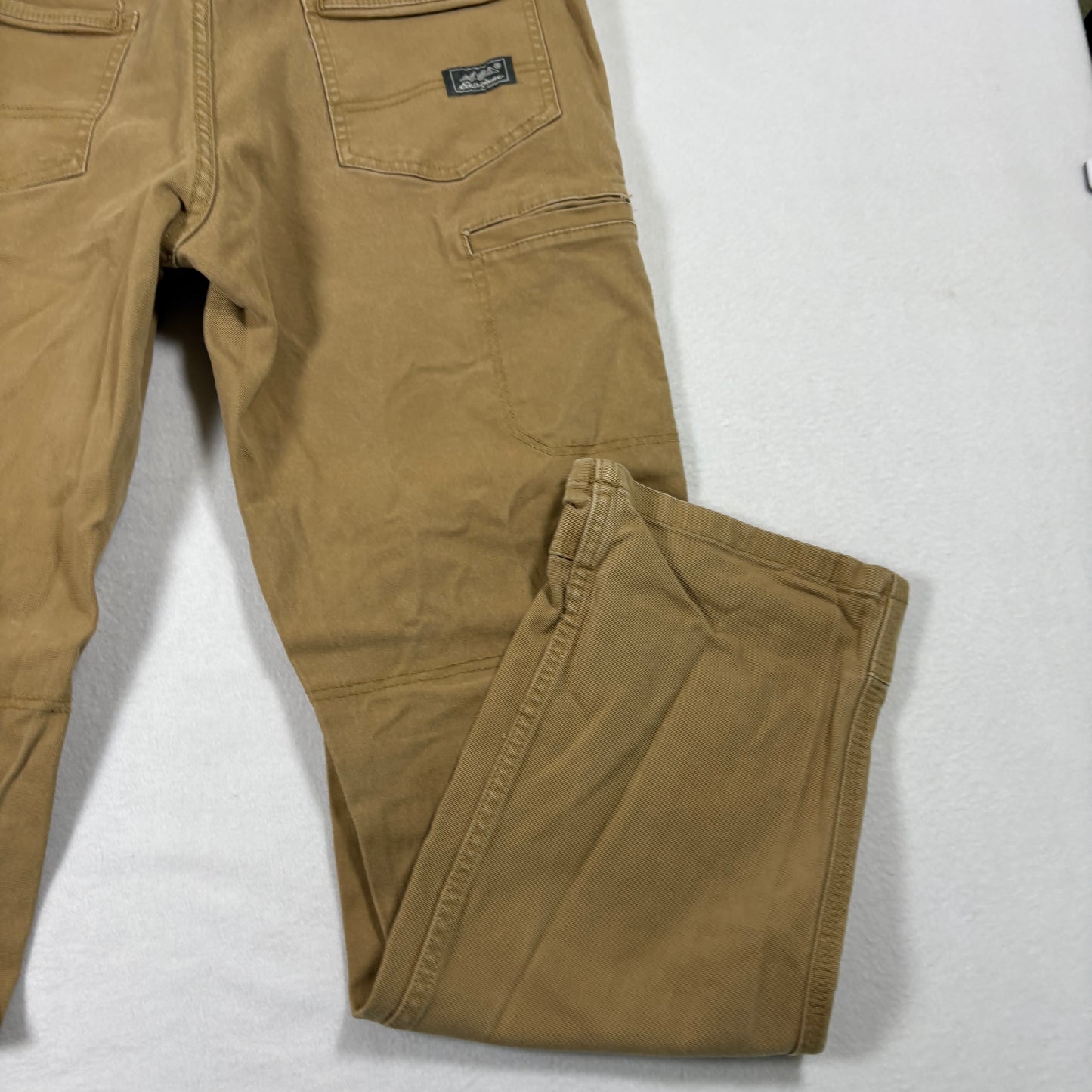 Eddie Bauer Mens Pants 32x32 Relaxed Fit Brown Canvas Utility Workwear Outdoor