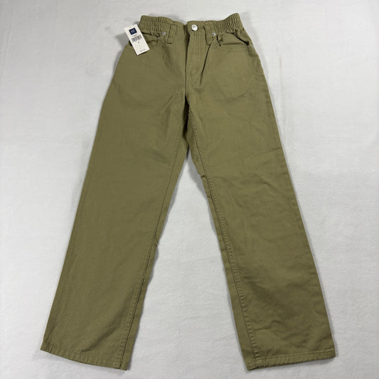 GAP Kids Pants Unisex Size 8 Olive Green Elastic Waist Classic New With Tags NWT