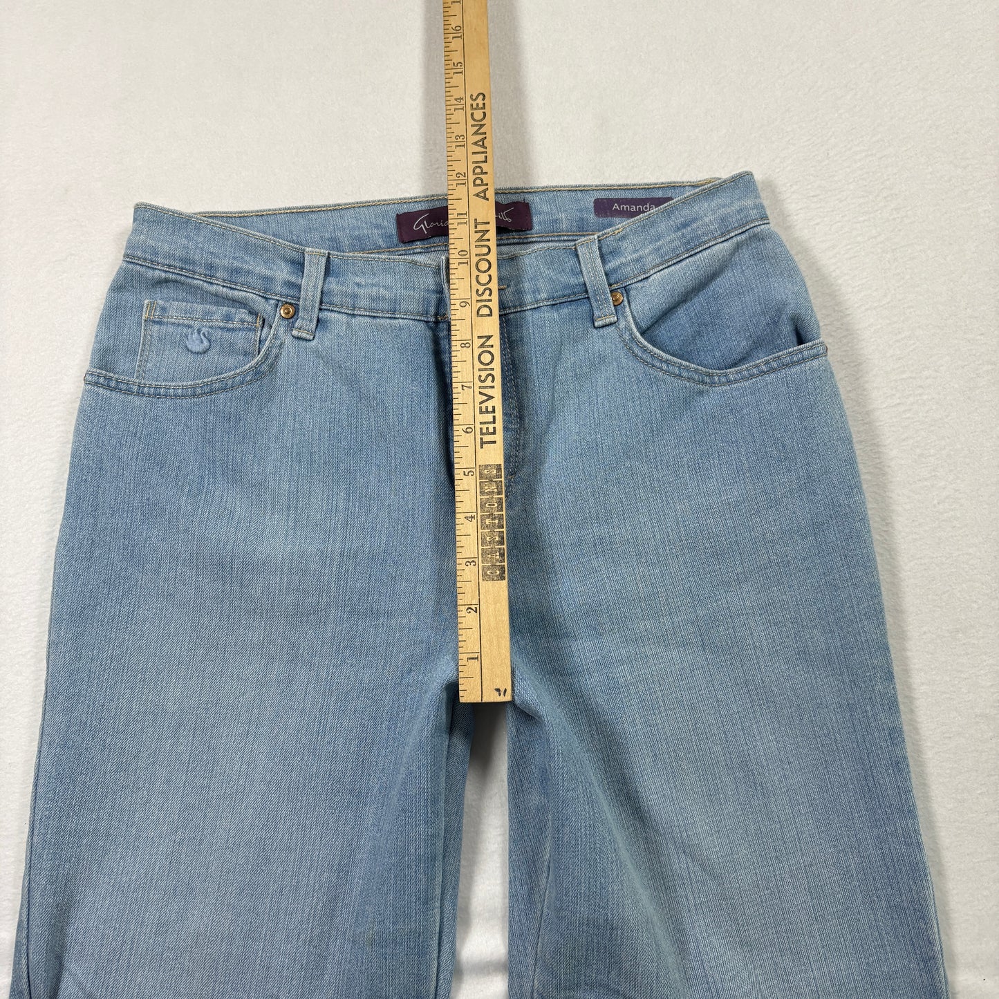 Gloria Vanderbilt Womens Jeans 6 Amanda High Rise Tapered Leg Light Wash Vintage
