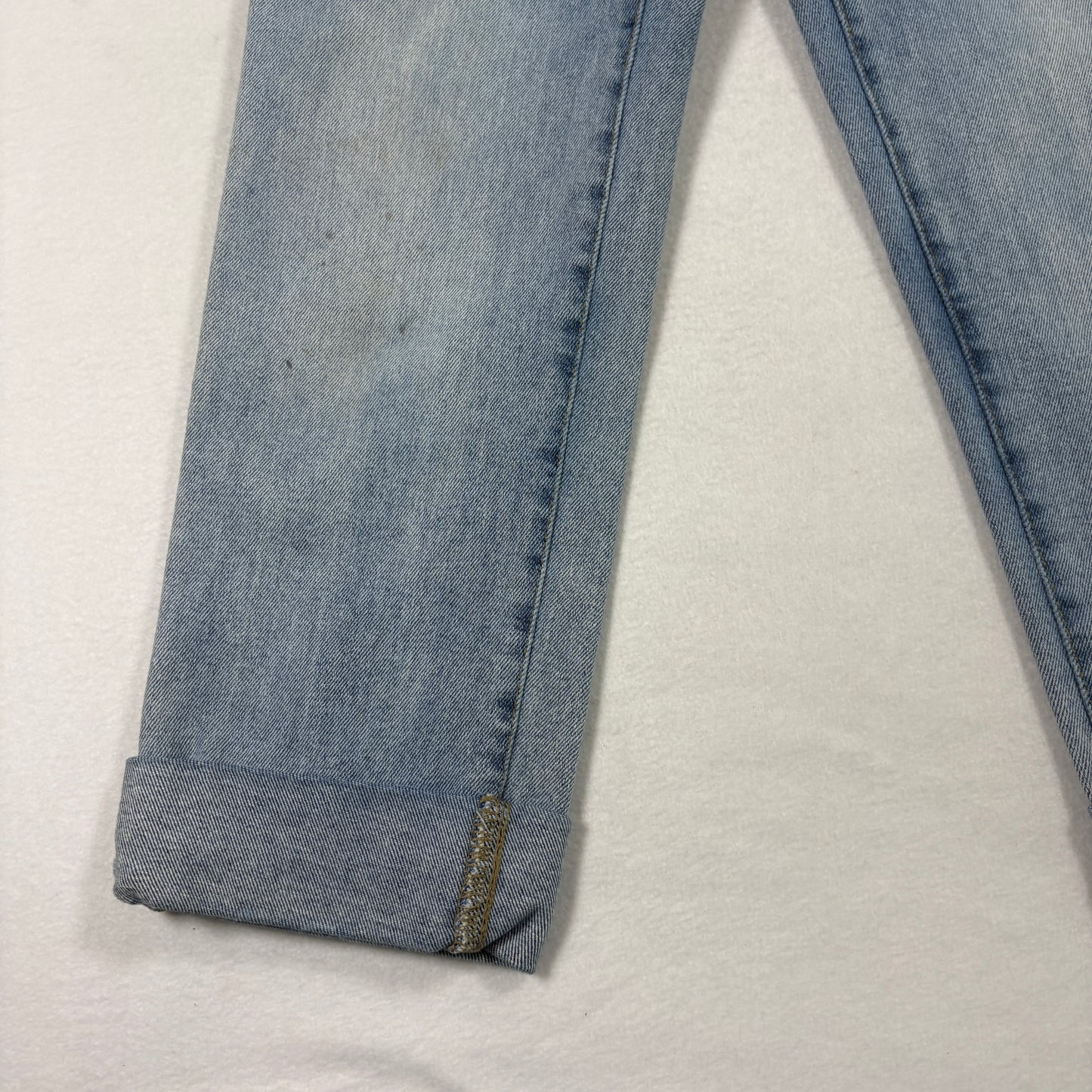 Kensie Womens Jeans 6/28 The Slim Light Wash Straight Leg Cuffed Denim Y2K