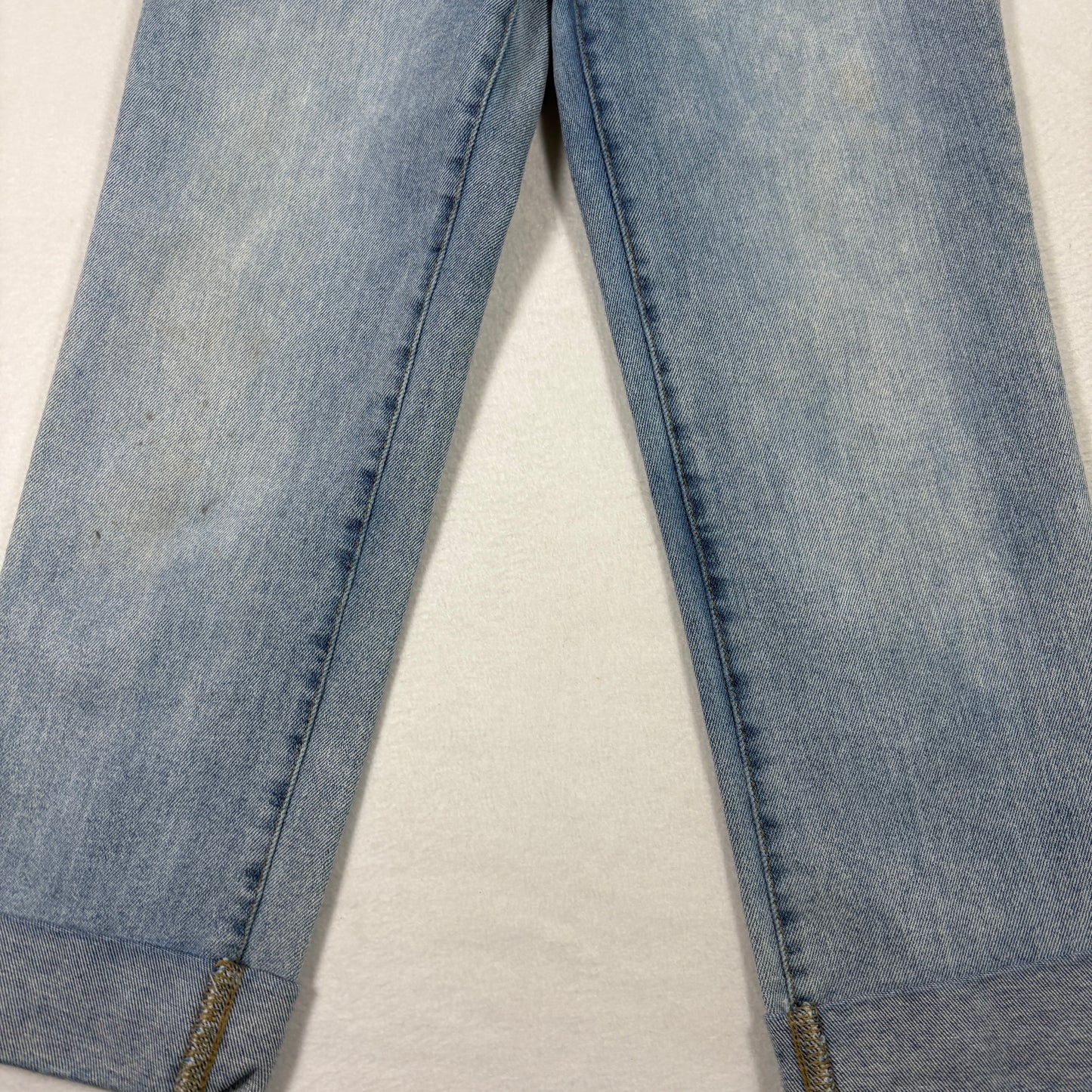 Kensie Womens Jeans 6/28 The Slim Light Wash Straight Leg Cuffed Denim Y2K