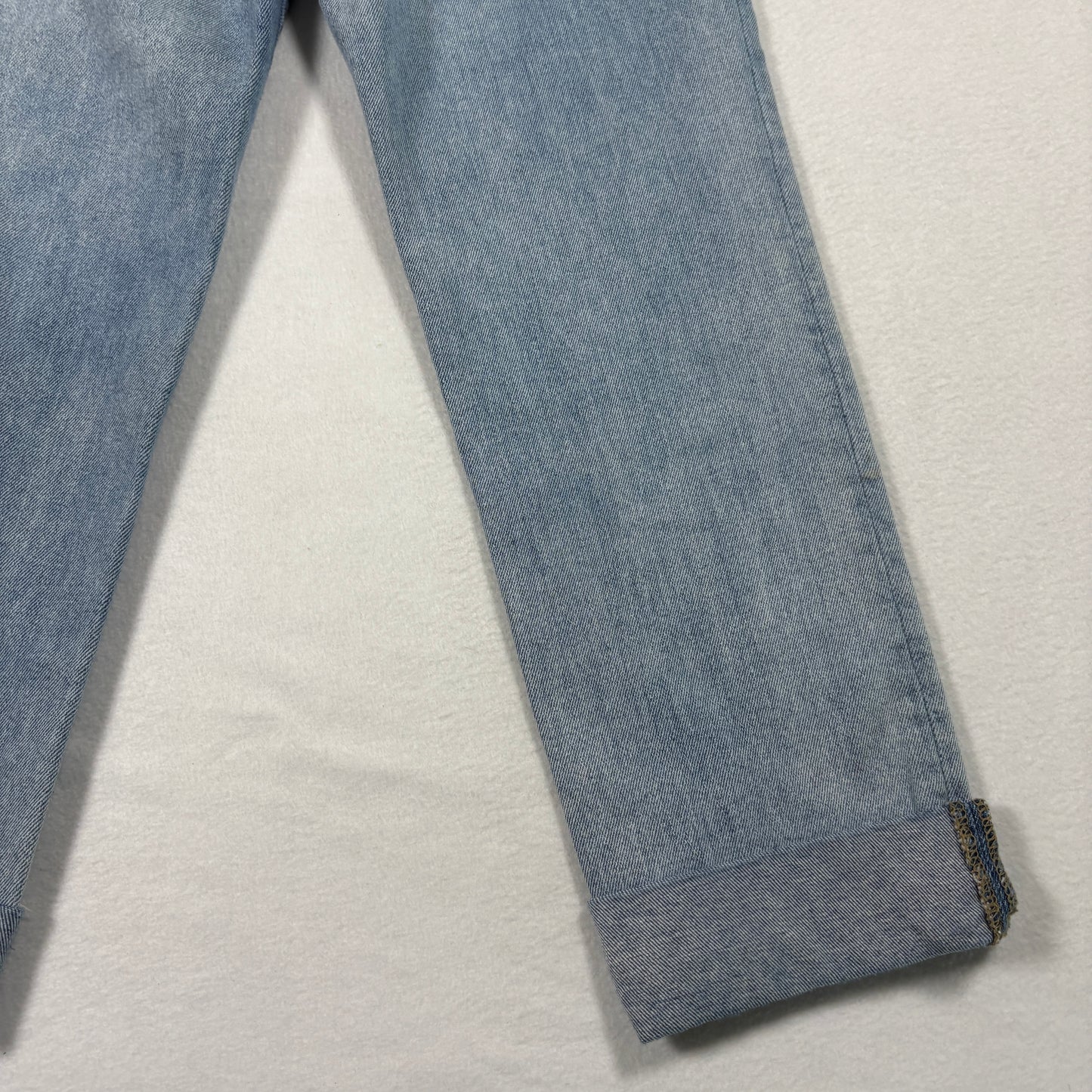 Kensie Womens Jeans 6/28 The Slim Light Wash Straight Leg Cuffed Denim Y2K