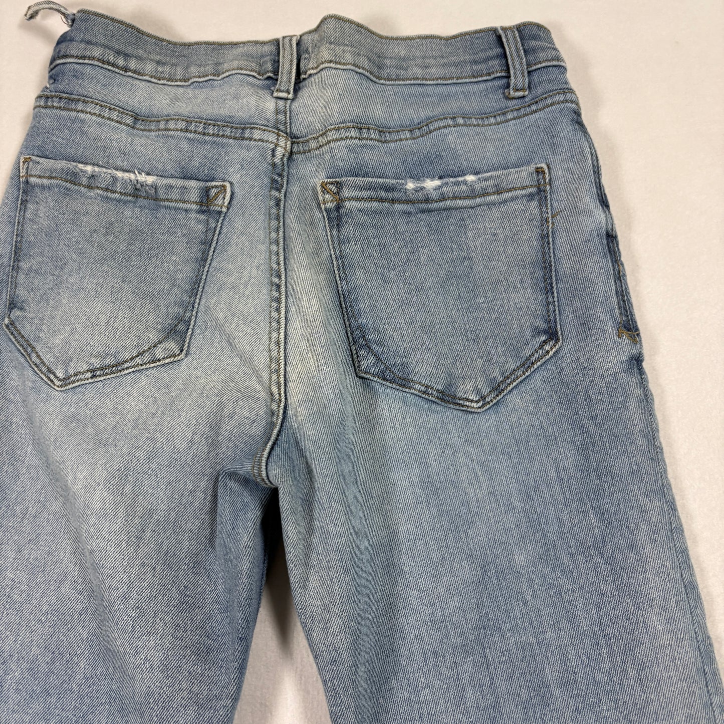 Kensie Womens Jeans 6/28 The Slim Light Wash Straight Leg Cuffed Denim Y2K