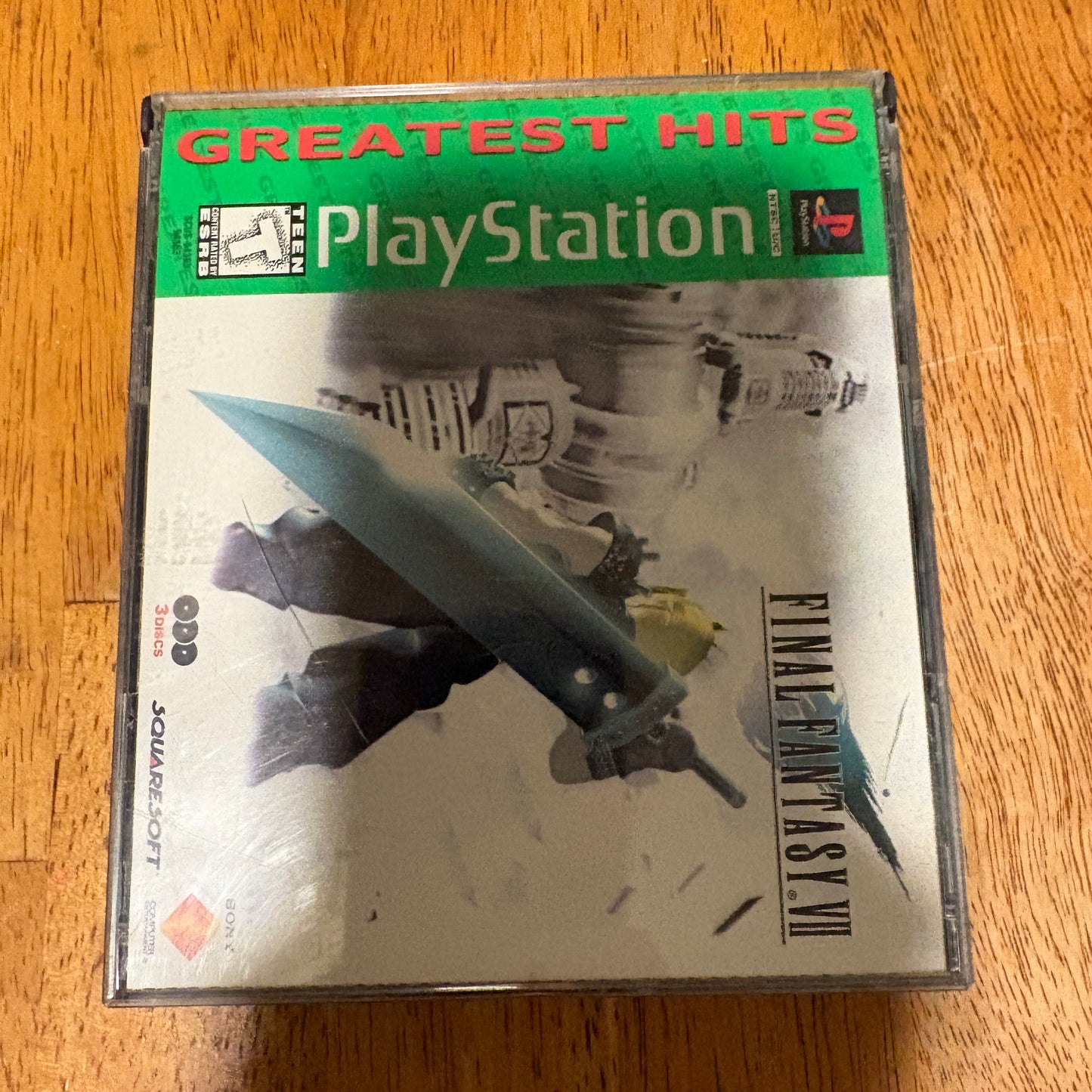 Final Fantasy VII PS1 Greatest Hits Complete 3 Disc Set Tested All Discs Included